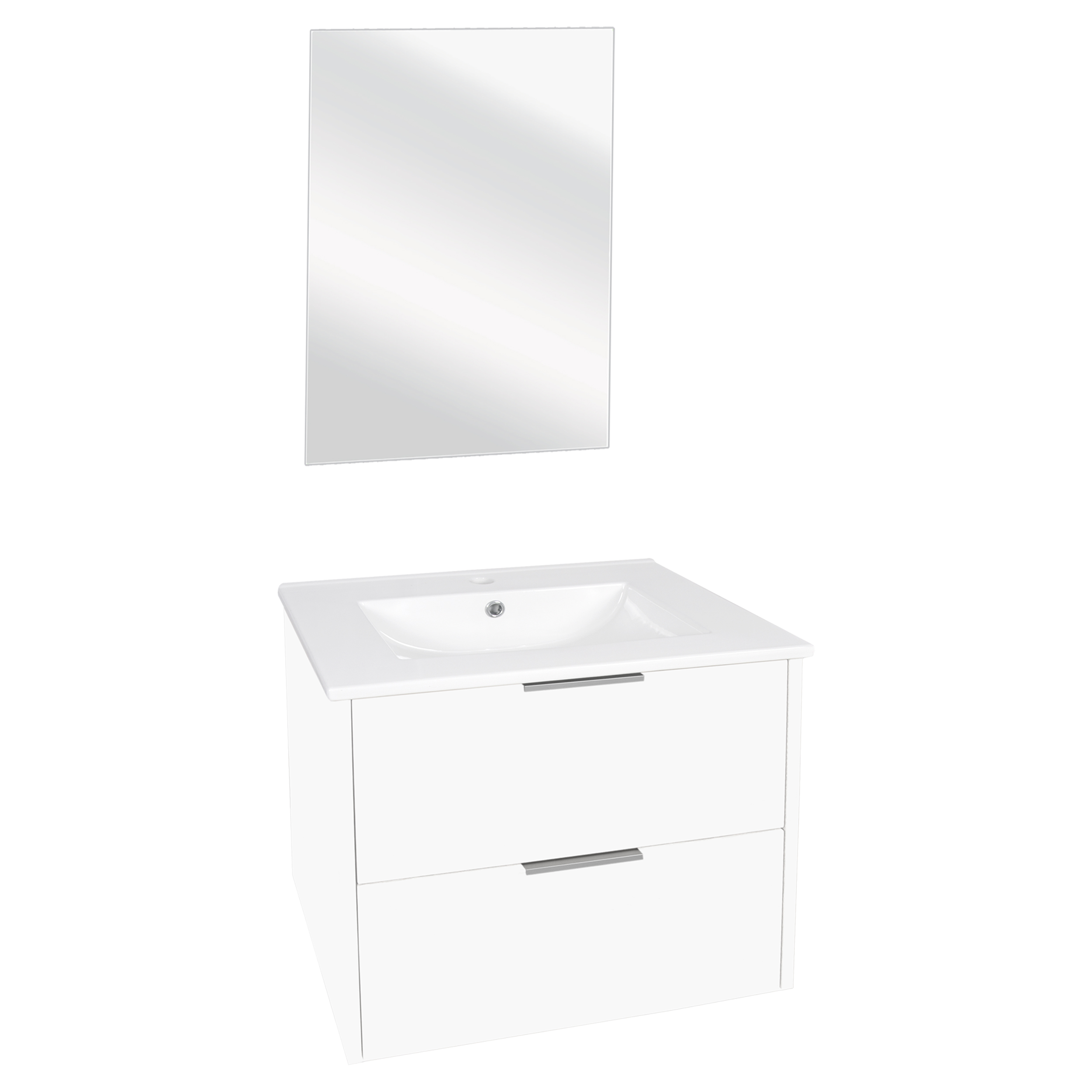 36.012.18 Differnz Bolo badmeubelset knock-down, hoogglans wit 60 cm