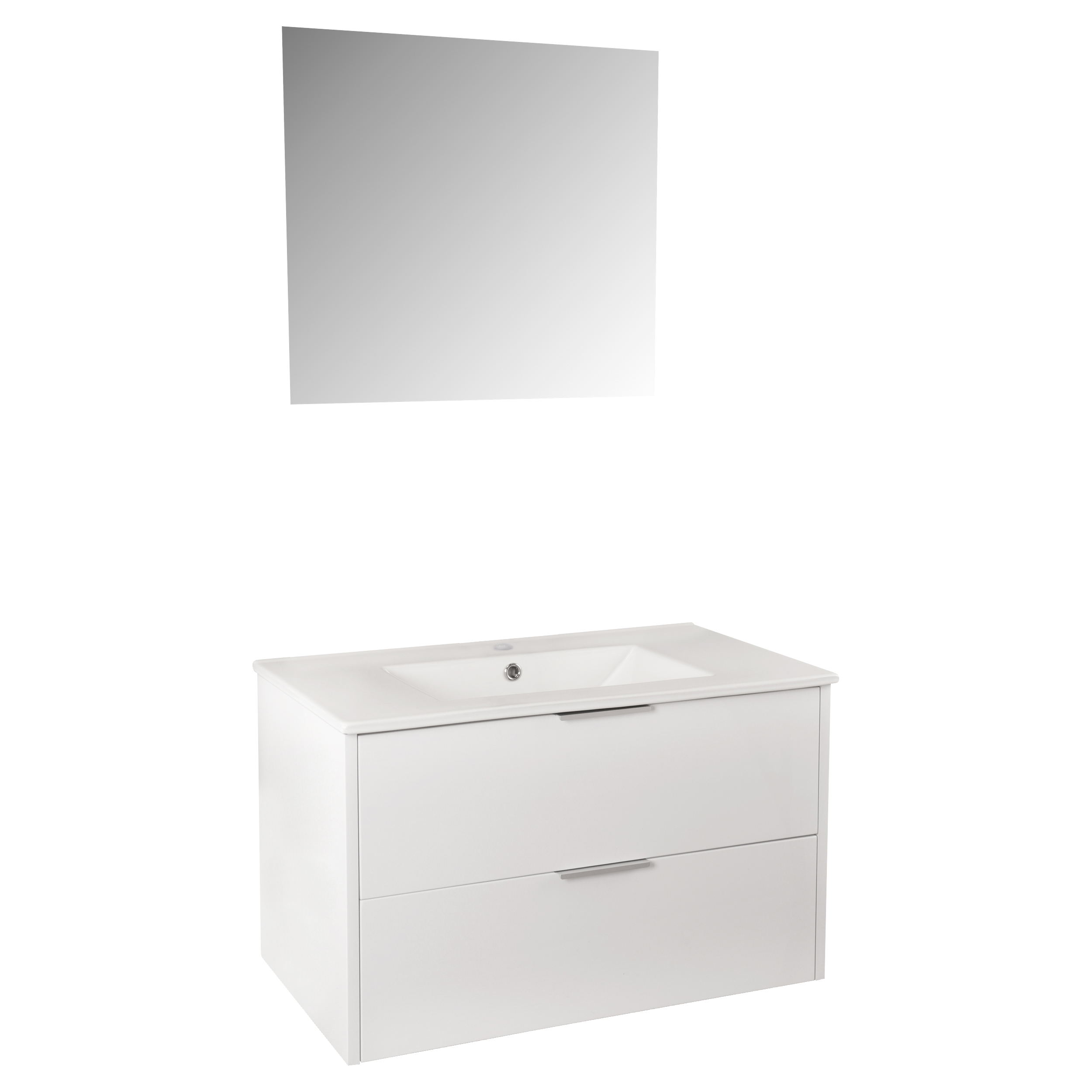36.012.22 Differnz Bolo badmeubelset knock-down, hoogglans wit 80 cm