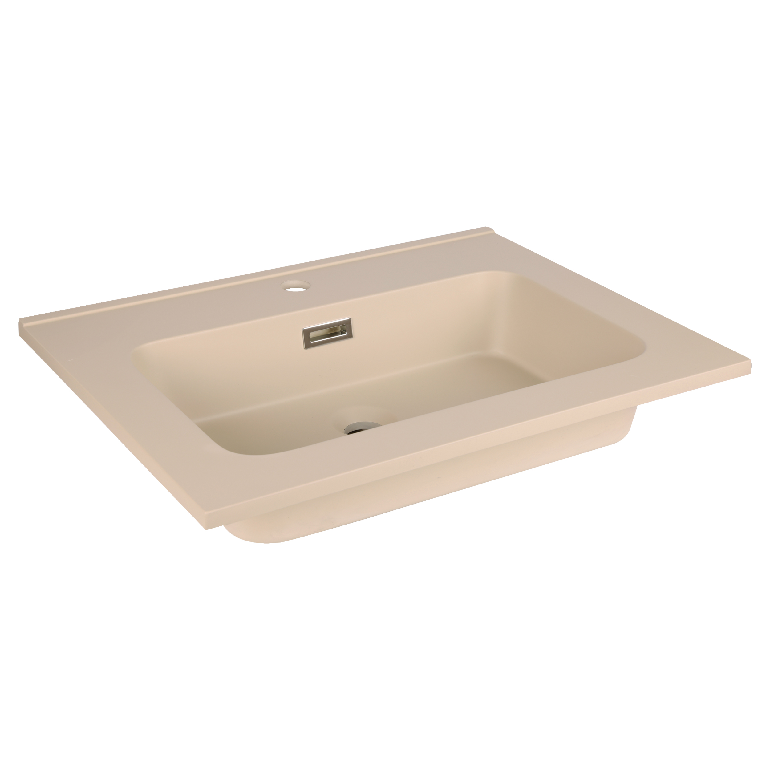 36.012.30 Differnz Elin wastafel kunstmarmer mat taupe 61 x 46.5 x 1.5 cm