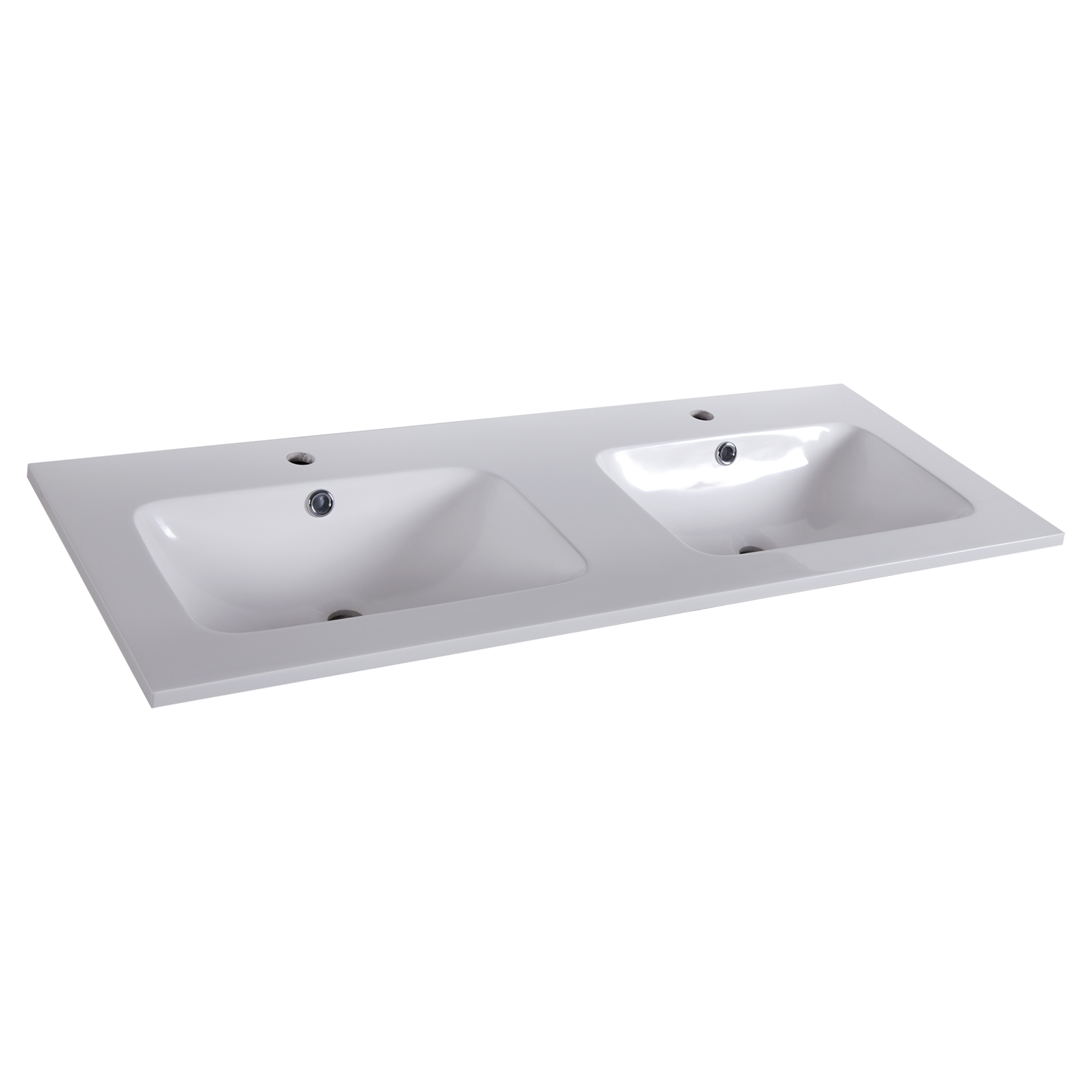36.026.07 Differnz Reno wastafel 2 kraangaten wit 120 x 46 x 2 cm