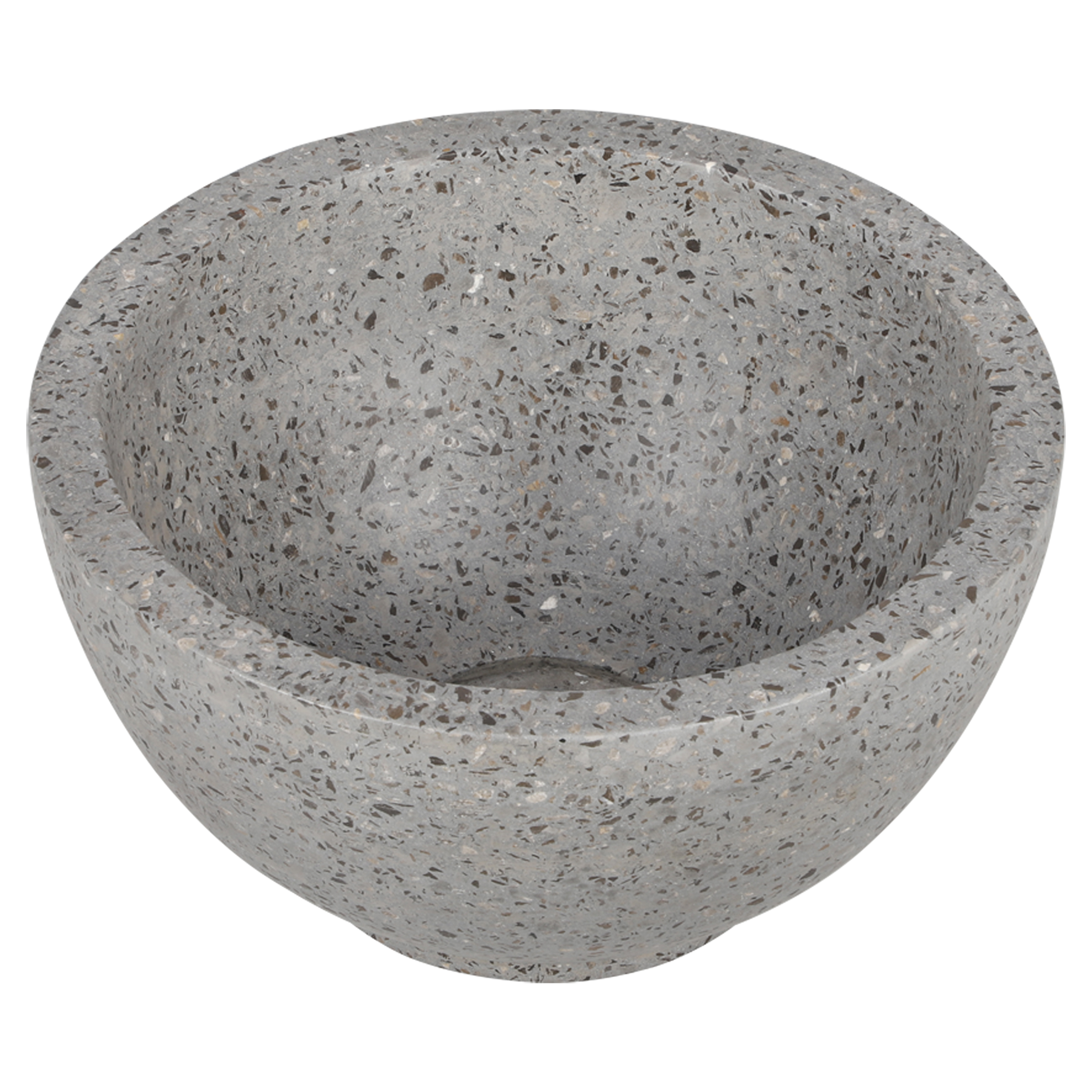 36.102.25 Differnz River waskom terrazzo grijs/grof Ø 23 x 12 cm