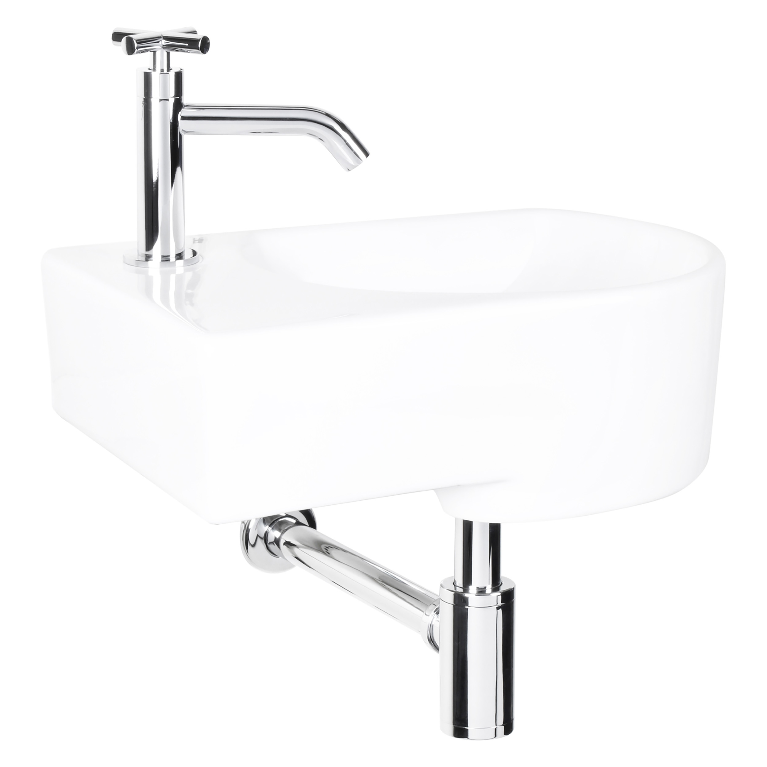 38.000.00 Differnz Appollo fonteinset links wit 41 x 27 x 14 cm (tolerantie: +/- 5mm)