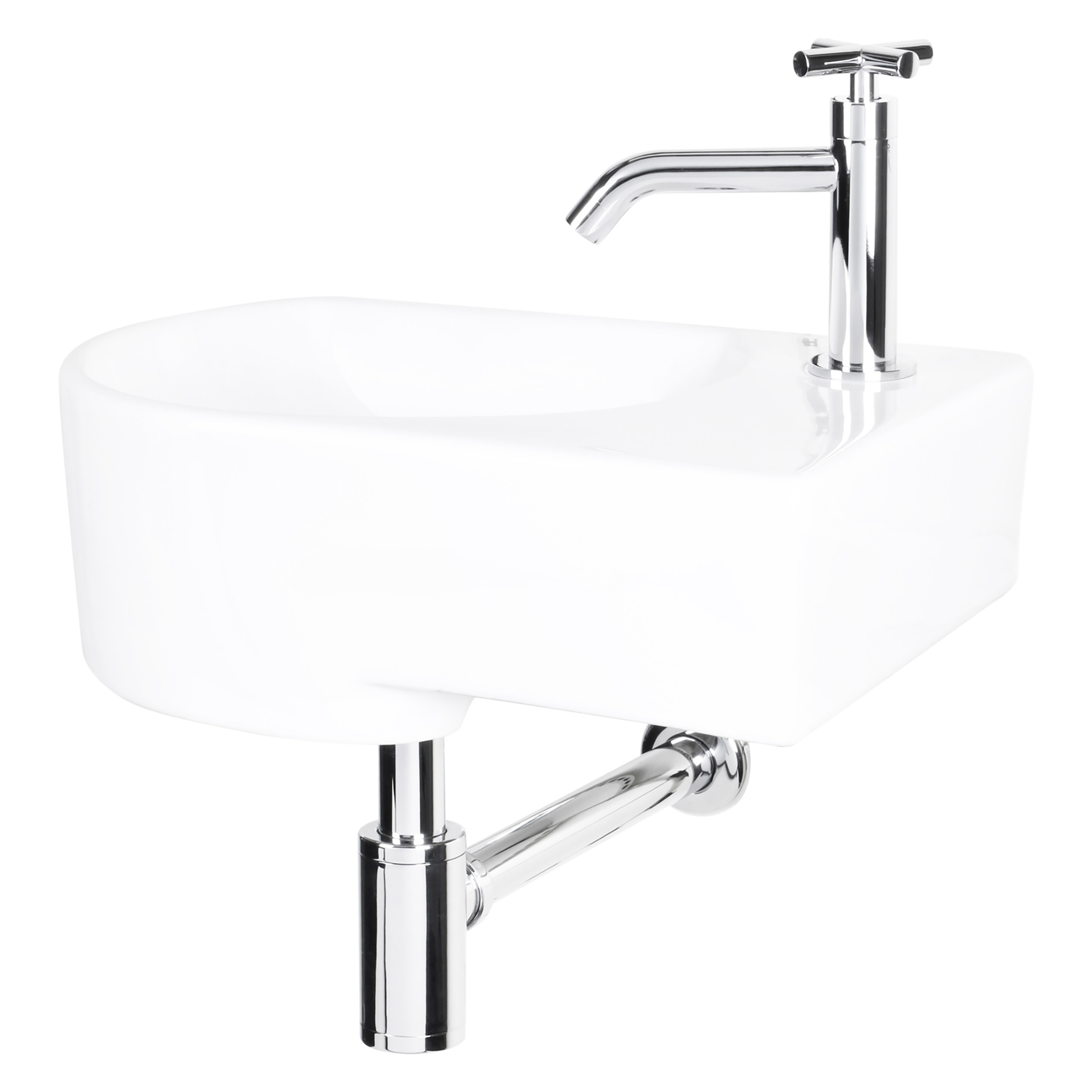 38.000.01 Differnz Appollo fonteinset rechts wit 41 x 27 x 14 cm (tolerantie: +/- 5mm)