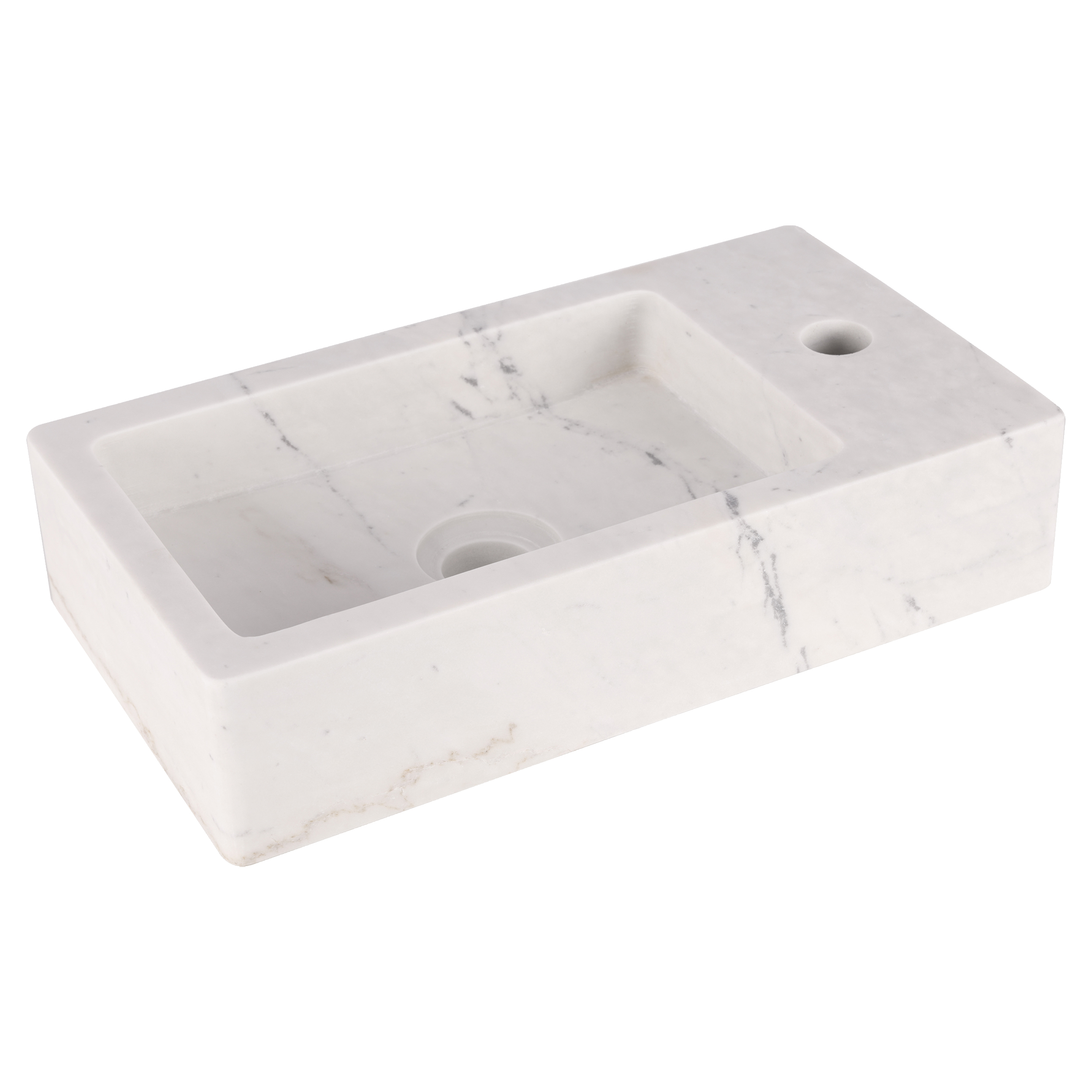 38.005.83 Differnz Hura L fontein marmer wit 40 x 22 x 9 cm