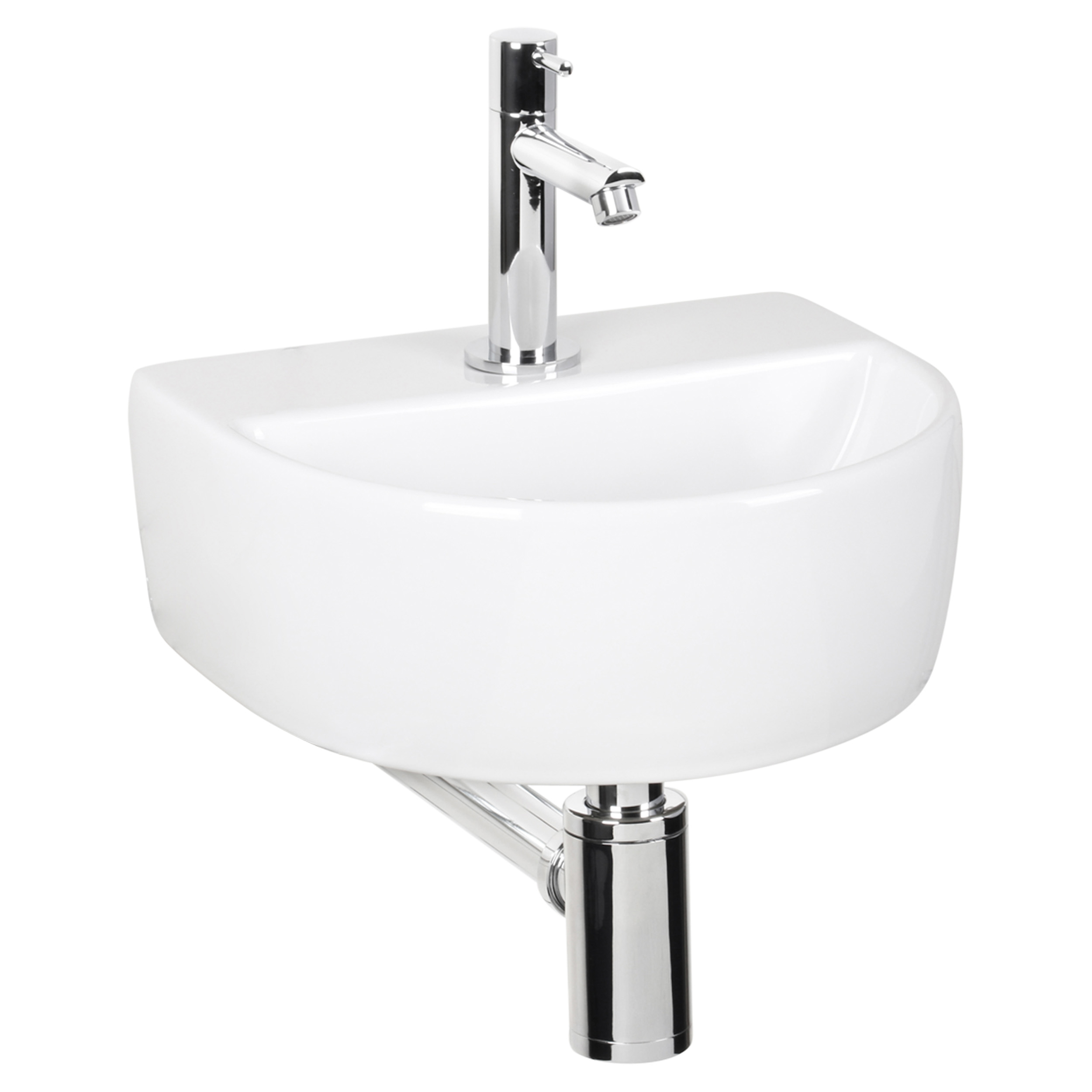 38.005.96 Differnz Demi fonteinset warm/koud kraan wit 30 x 25 x 11 cm (tolerantie: +/- 5mm)