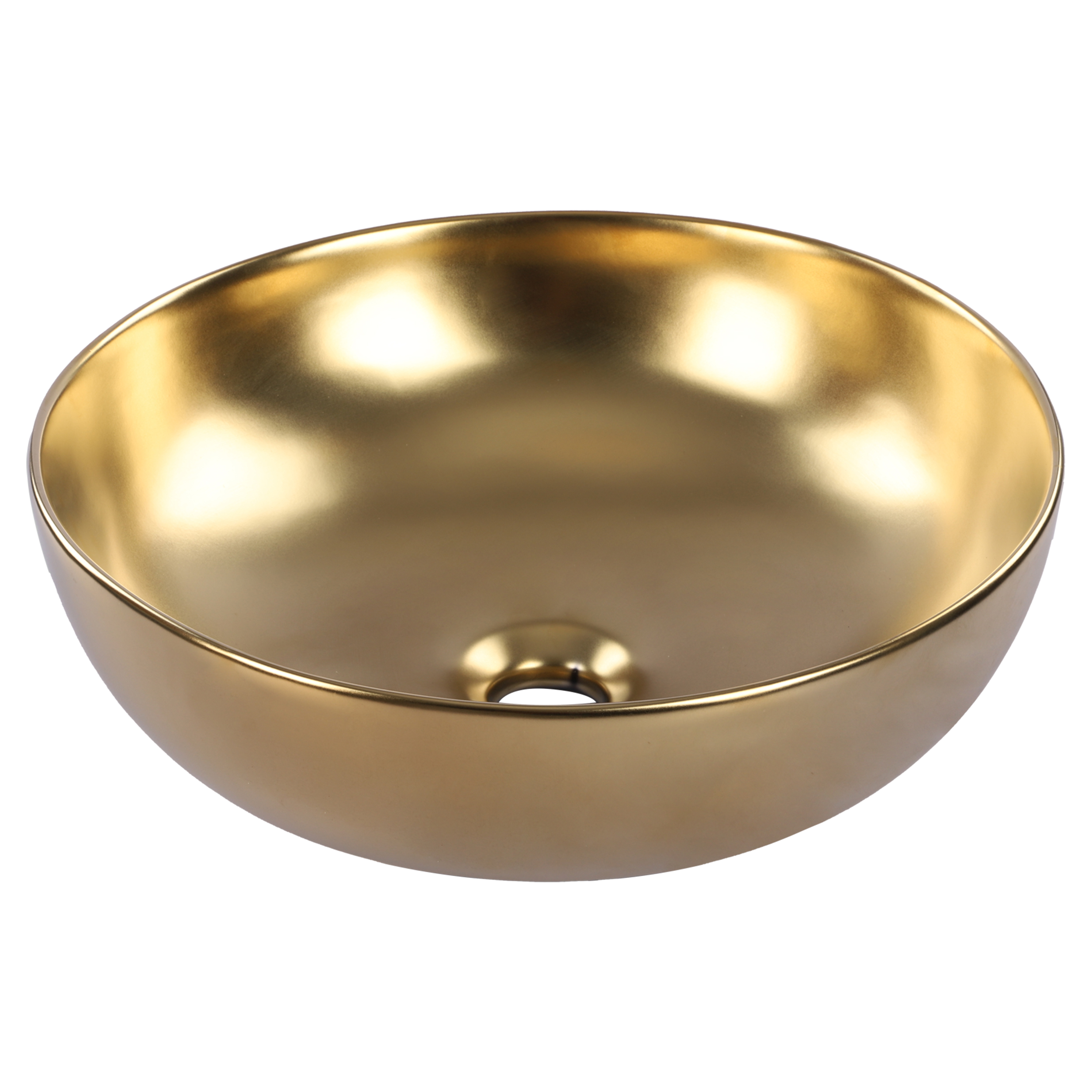 38.010.50 Differnz  waskom keramiek mat goud Ø 40 x 13.5 cm (tolerantie: +/- 5mm)