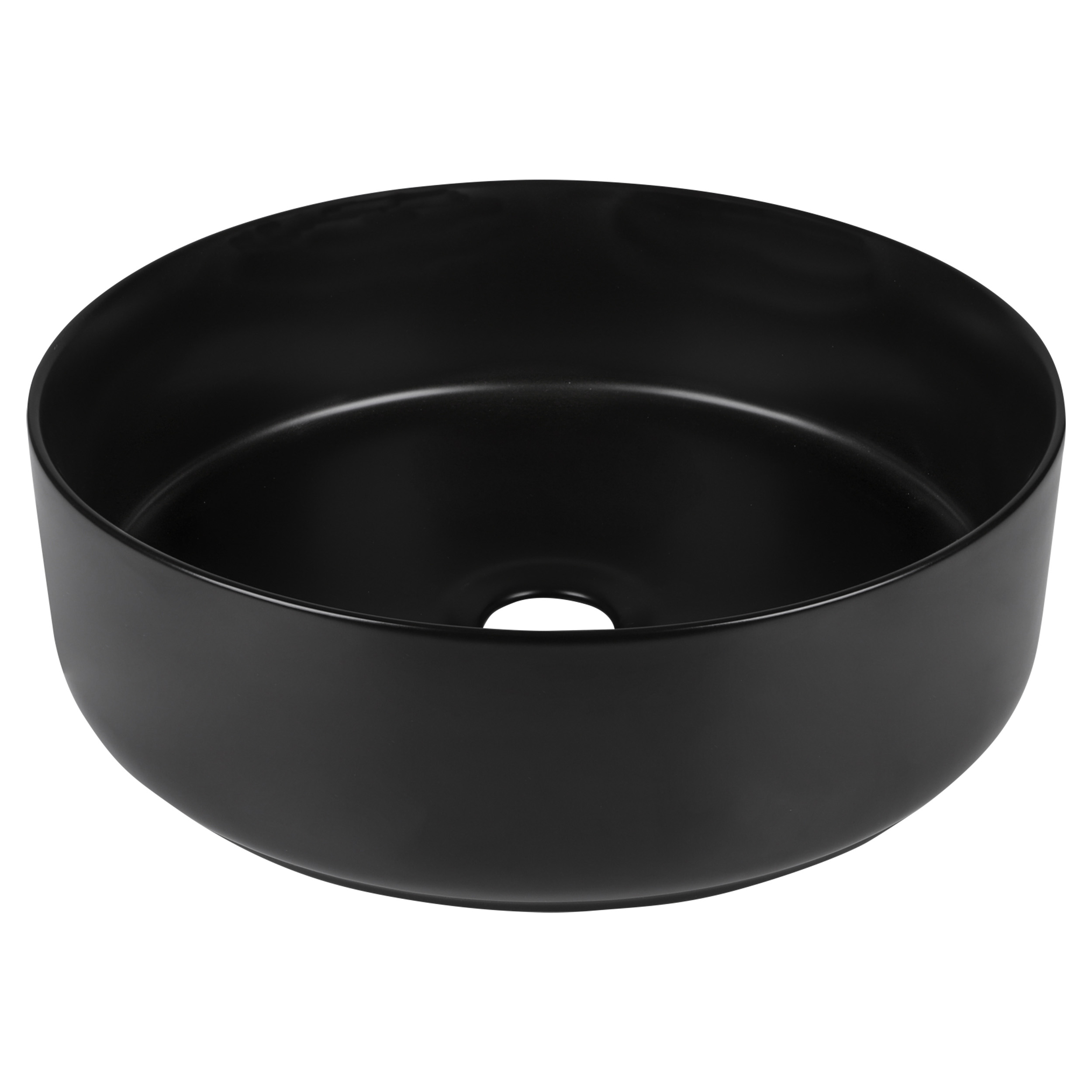 38.010.52 Differnz Mira waskom keramiek zwart Ø 35.5 x 12 cm (tolerantie: +/- 5mm)