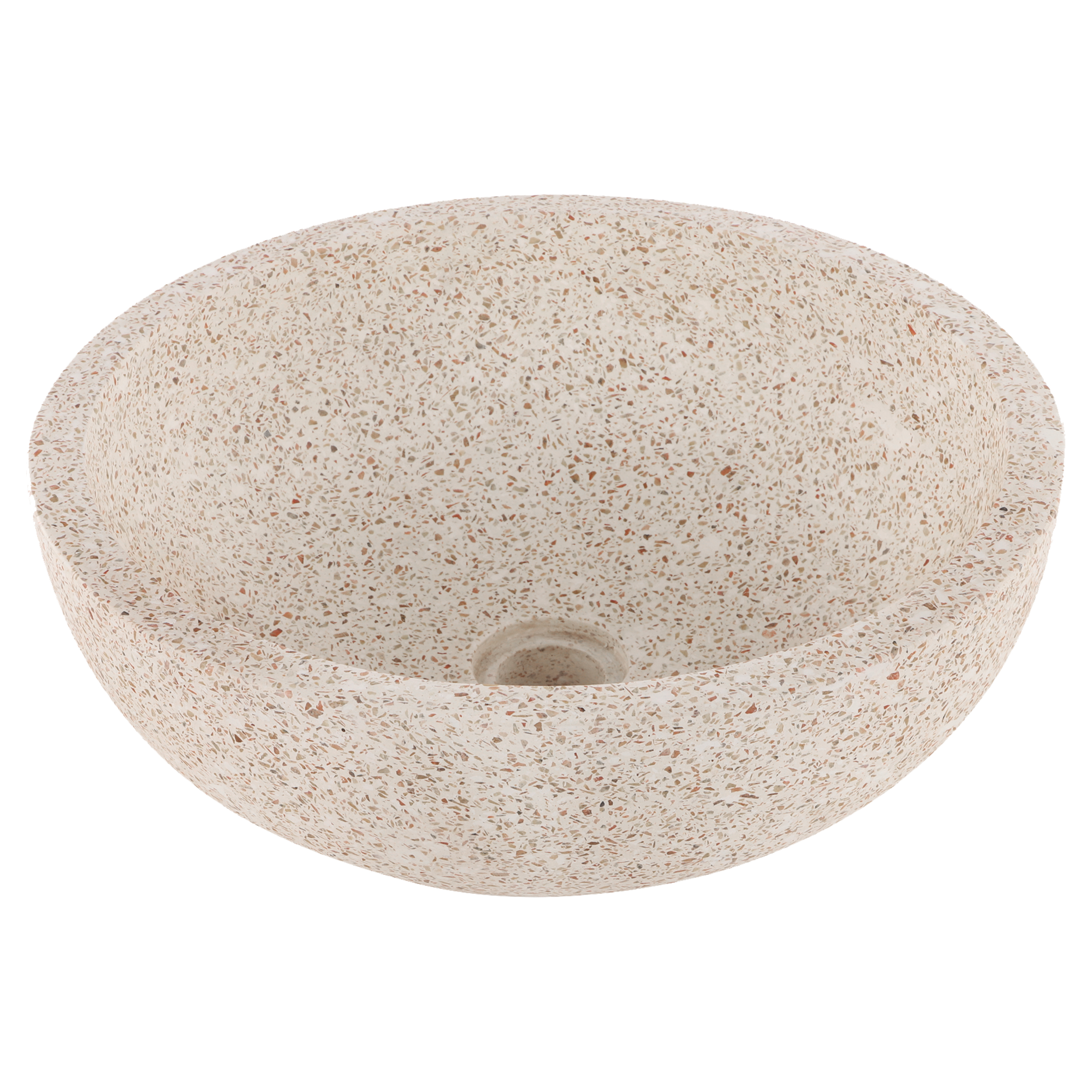 38.010.56 Differnz  waskom terrazzo bruin/beige Ø 40 cm