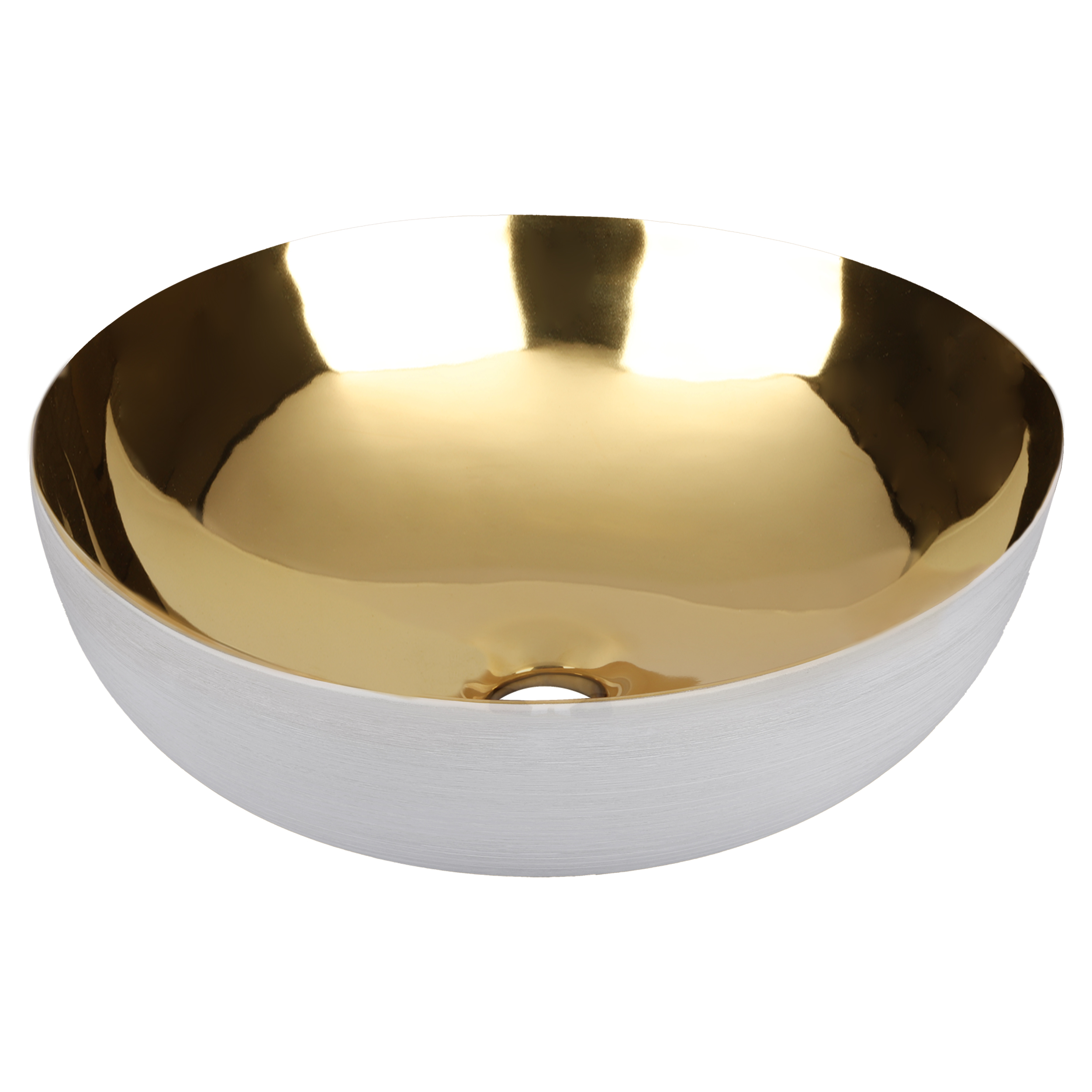 38.010.64 Differnz Shine waskom keramiek wit/goud Ø 40 x 13.5 cm (tolerantie: +/- 5mm)