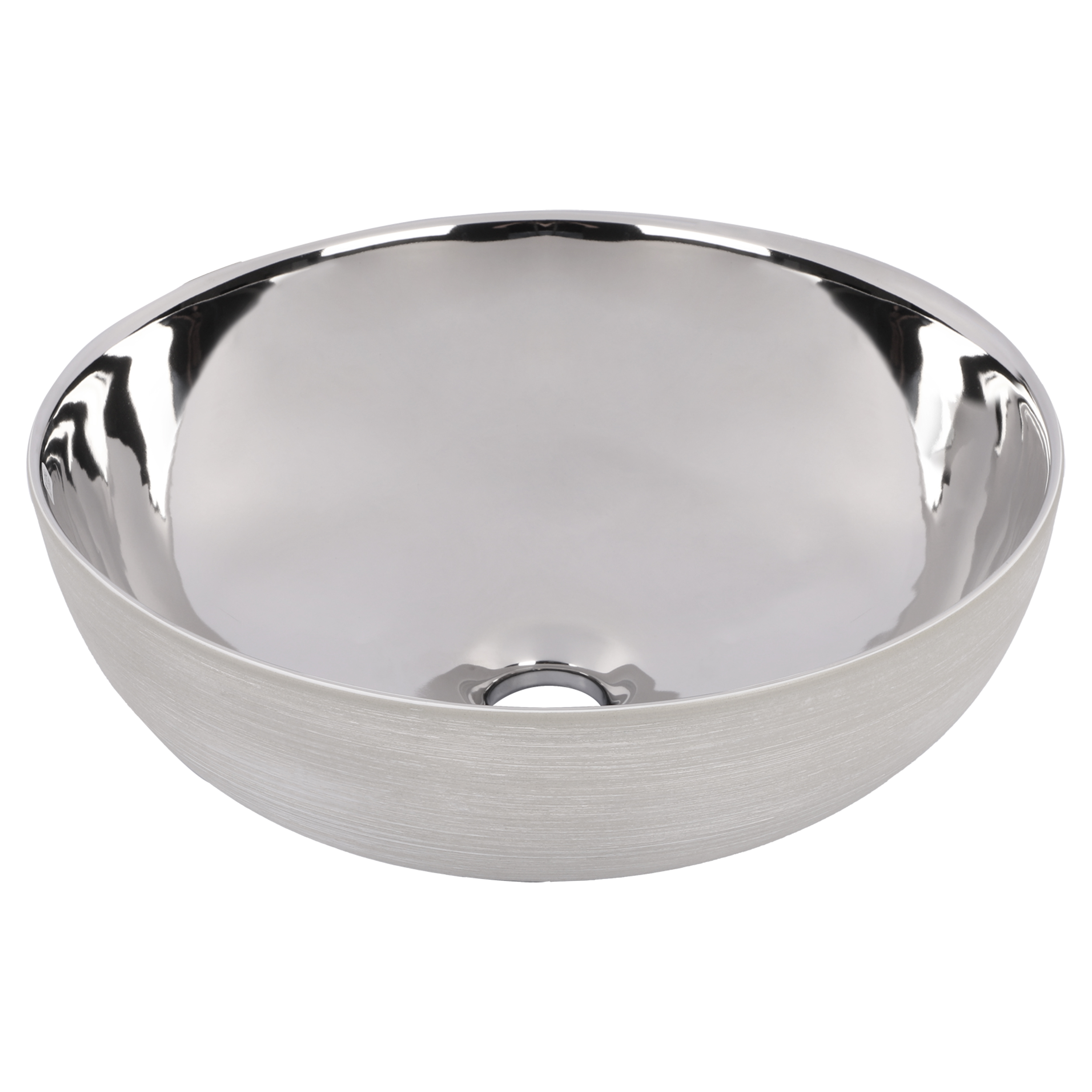 38.010.65 Differnz Shine waskom keramiek grijs/zilver Ø 40 x 13.5 cm (tolerantie: +/- 5mm)