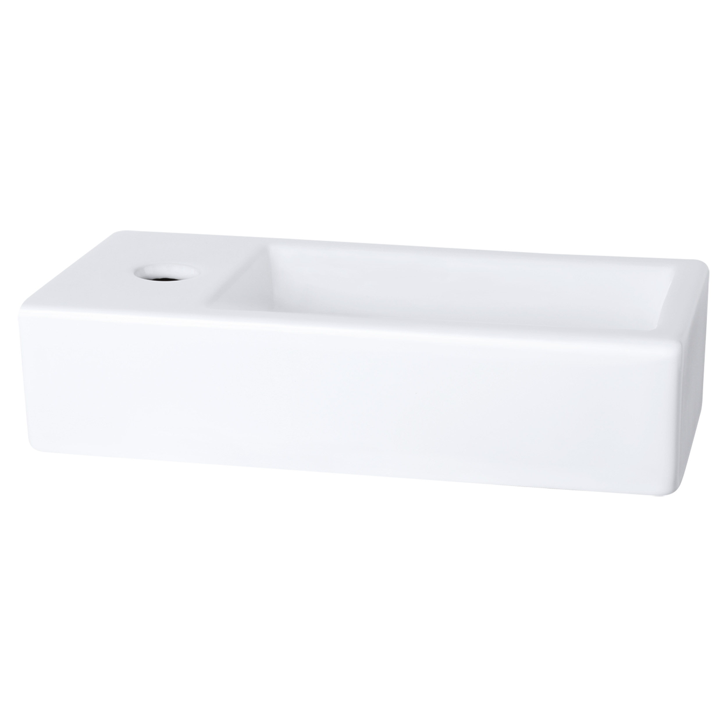 38.010.71 Differnz Helios fontein keramiek - links wit 37.5 x 18.5 x 9 cm (tolerantie: +/- 5mm)