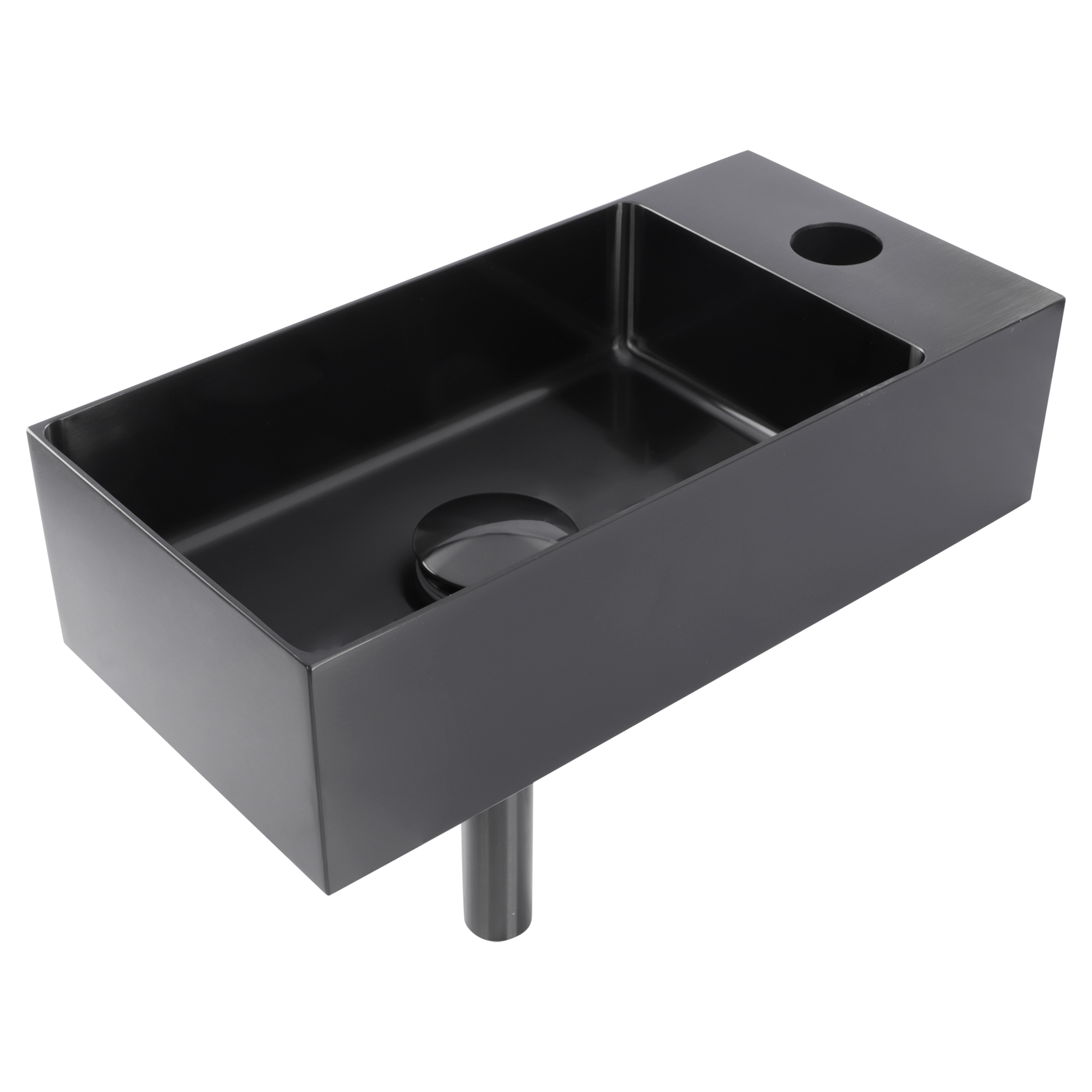 38.010.79 Differnz  fontein RVS gun metal 36.5 x 18 x 9 cm