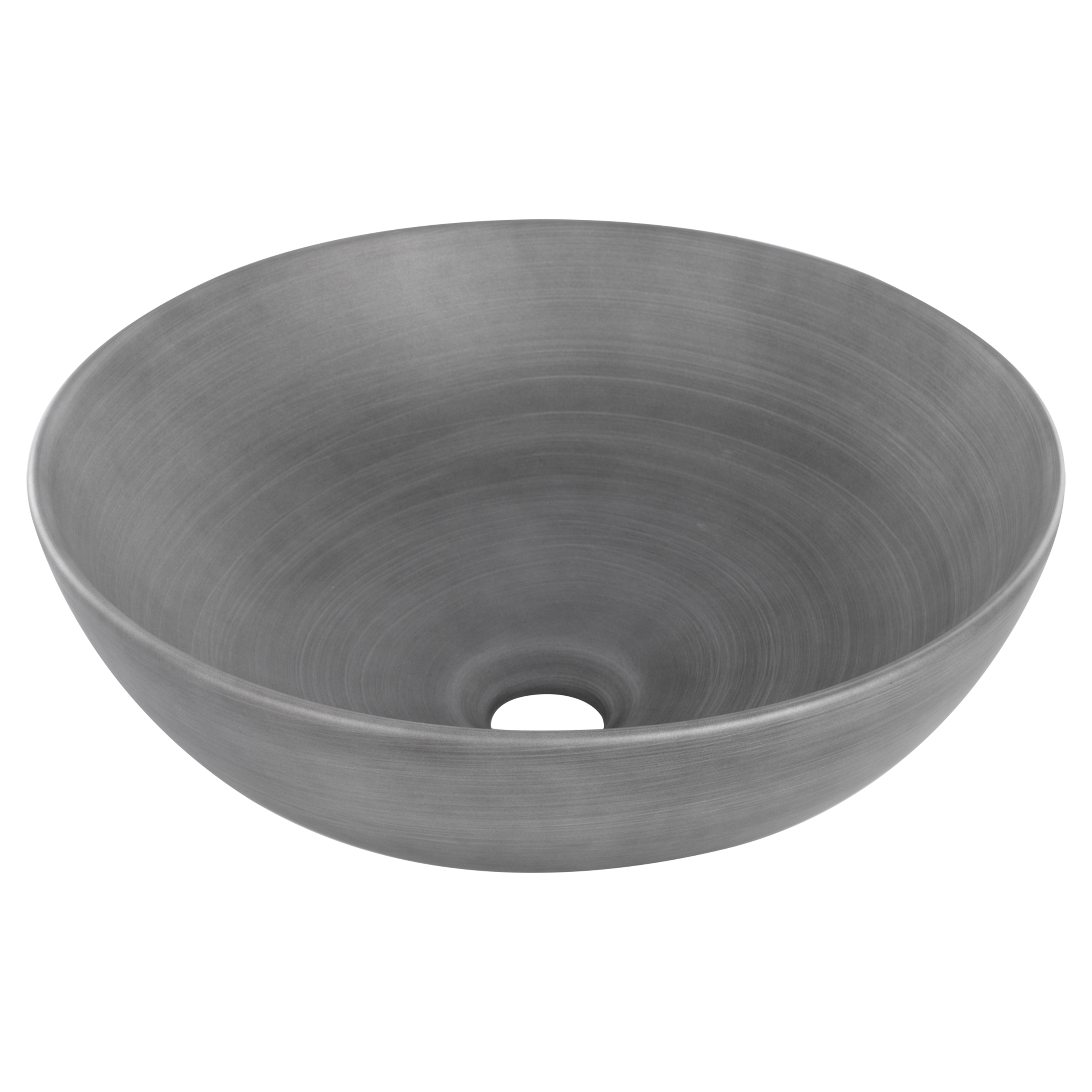 38.010.81 Differnz Slim waskom keramiek betonlook donkergrijs Ø 39.5 x 13.5 cm (tolerantie: +/- 5mm)