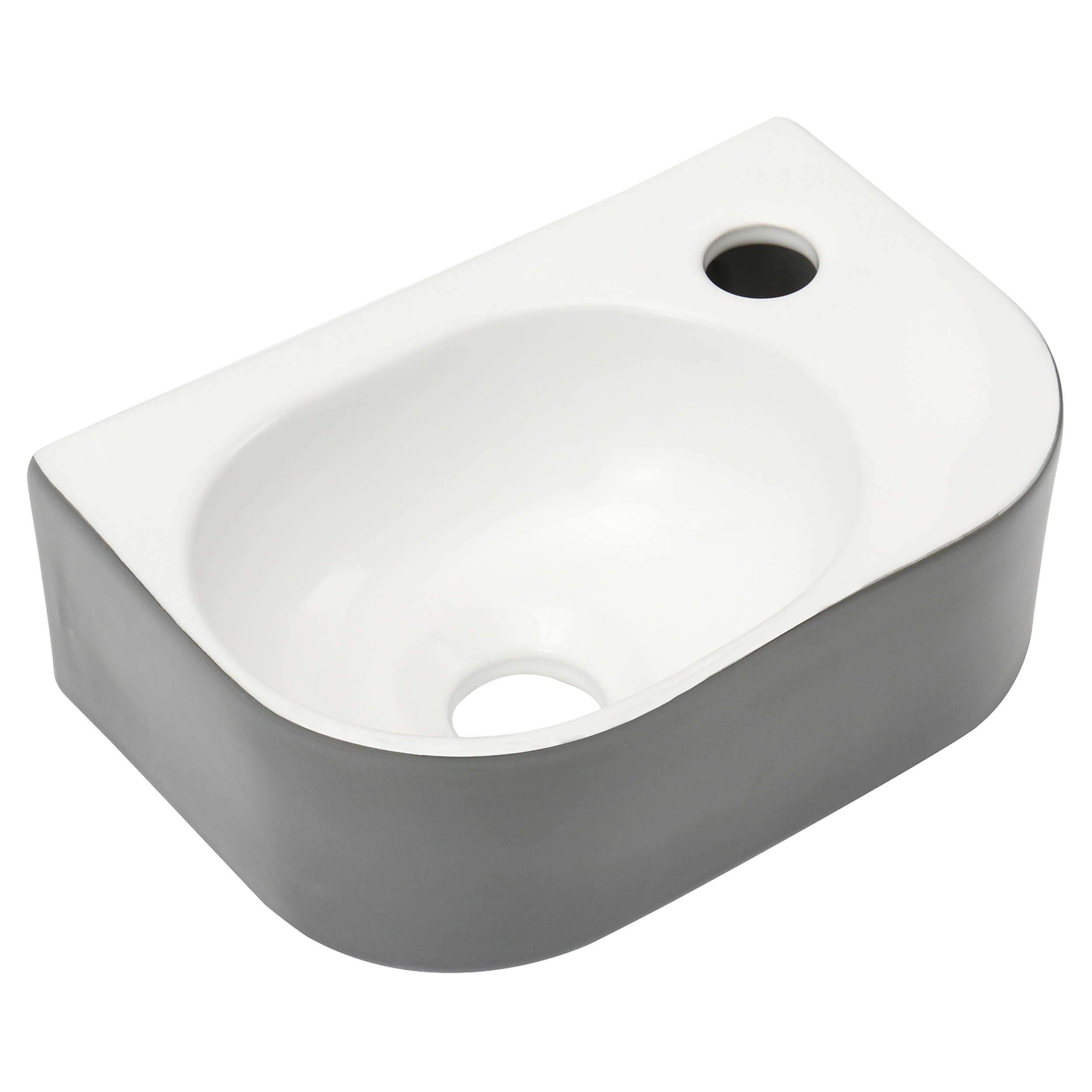 38.010.90 Differnz Lina fontein  grijs/hoogglans wit 30 x 20 x 10 cm (tolerantie: +/- 5mm)