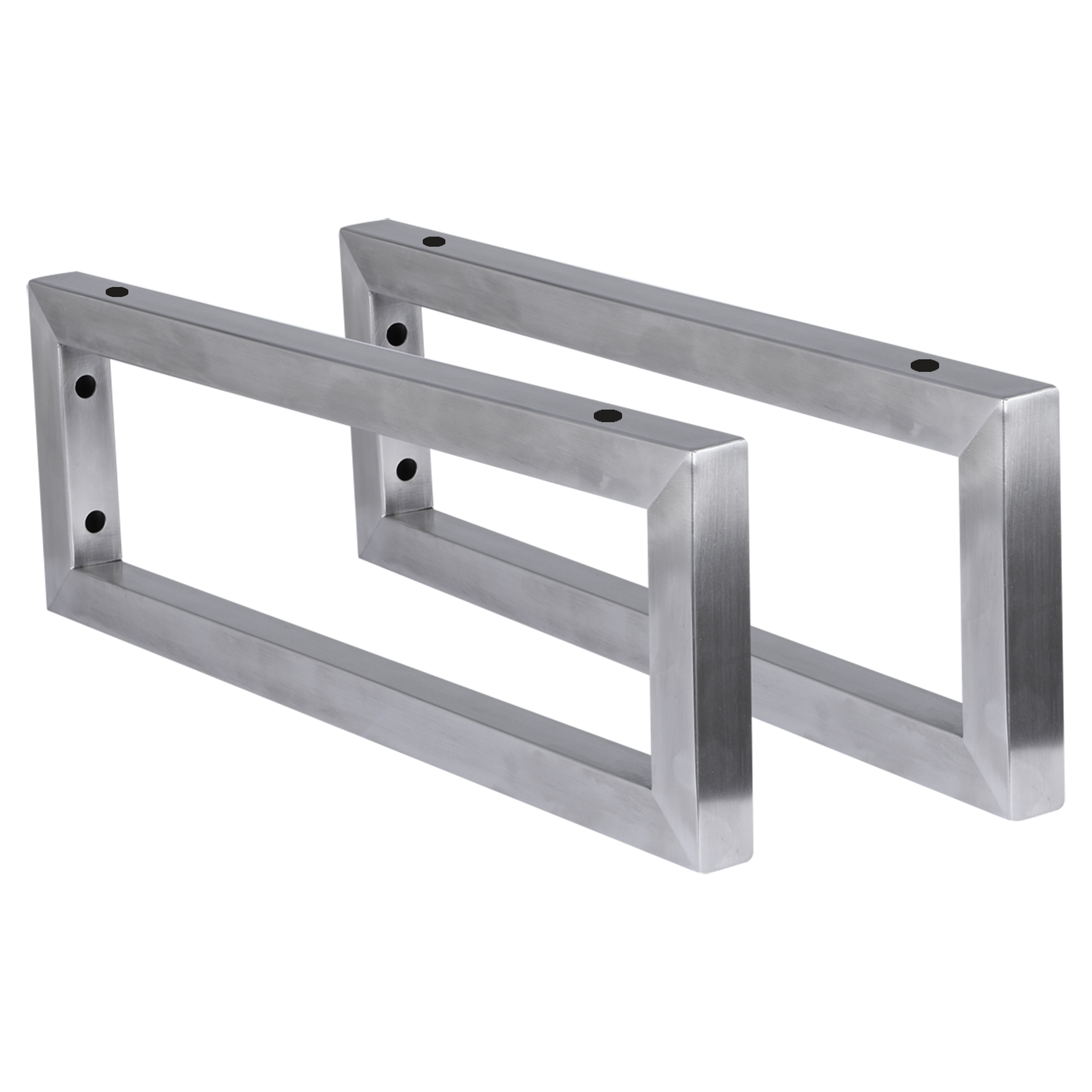 38.215.03 Differnz  ophangbeugel voor wastafel - rechthoek RVS 44 x 15 x 2.5 cm