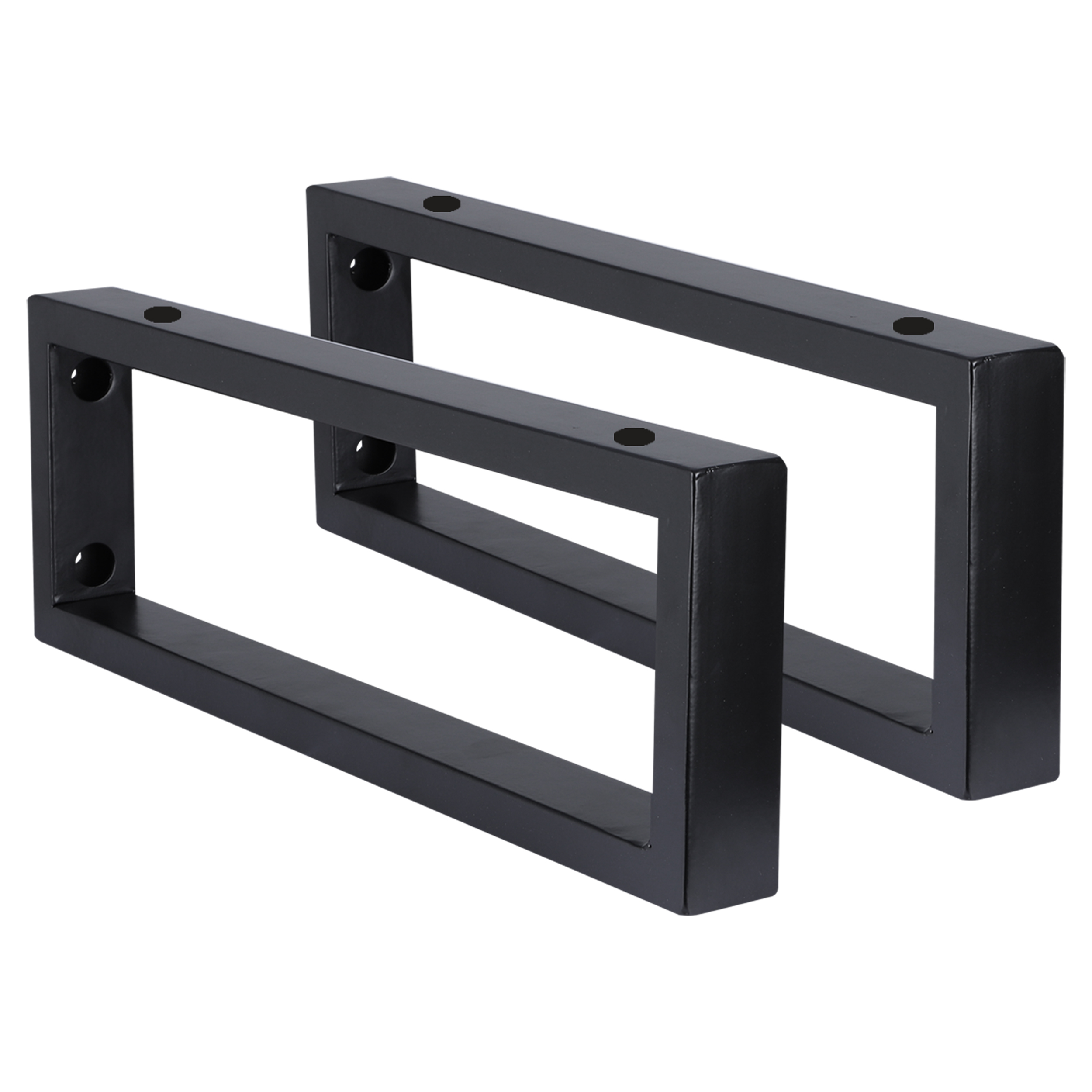 38.215.04 Differnz  ophangbeugel voor wastafel - rechthoek zwart 44 x 15 x 2.5 cm