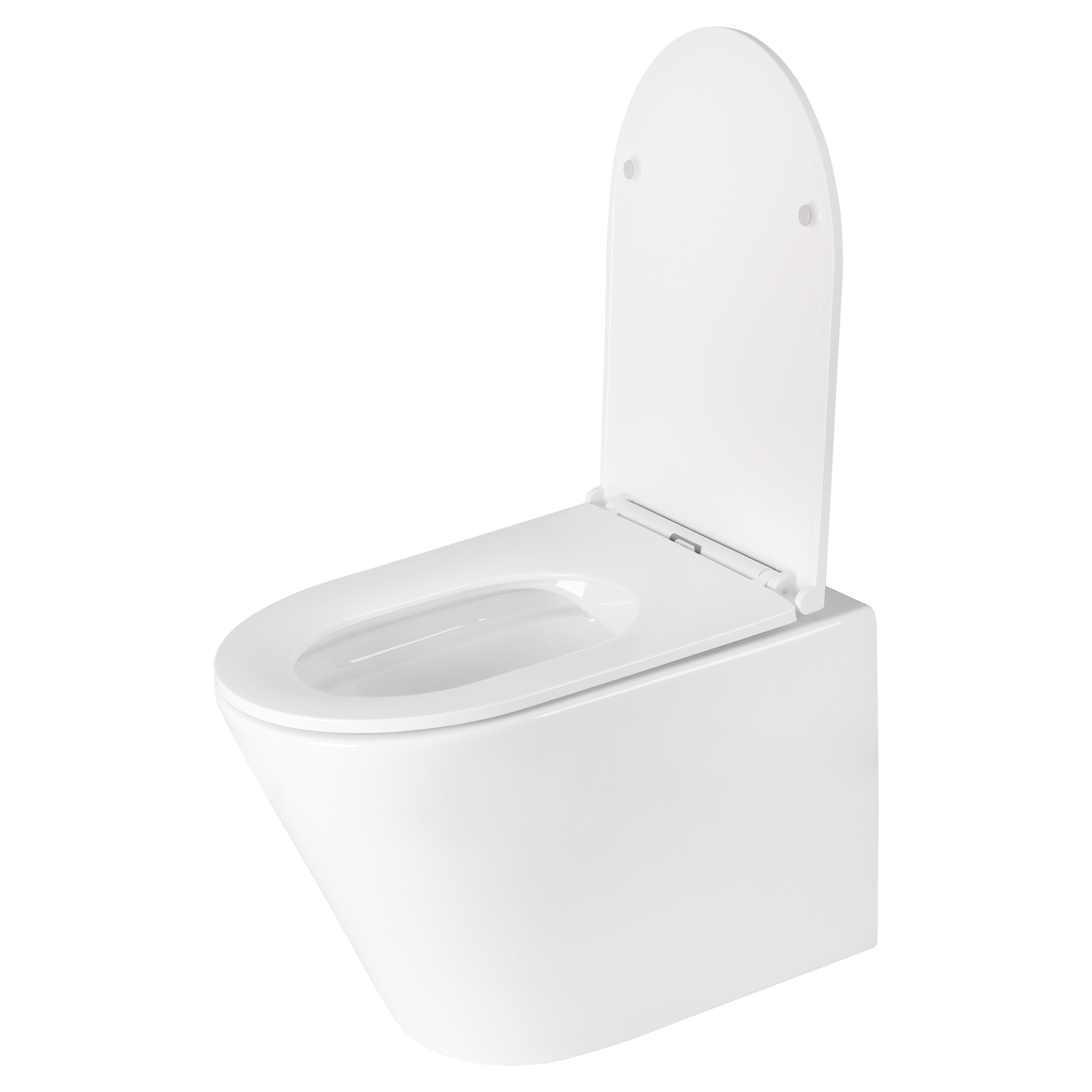 38.500.04 Differnz  wand toilet rimless - met zitting hoogglans wit 51.5 x 35.5 x 36.5 cm