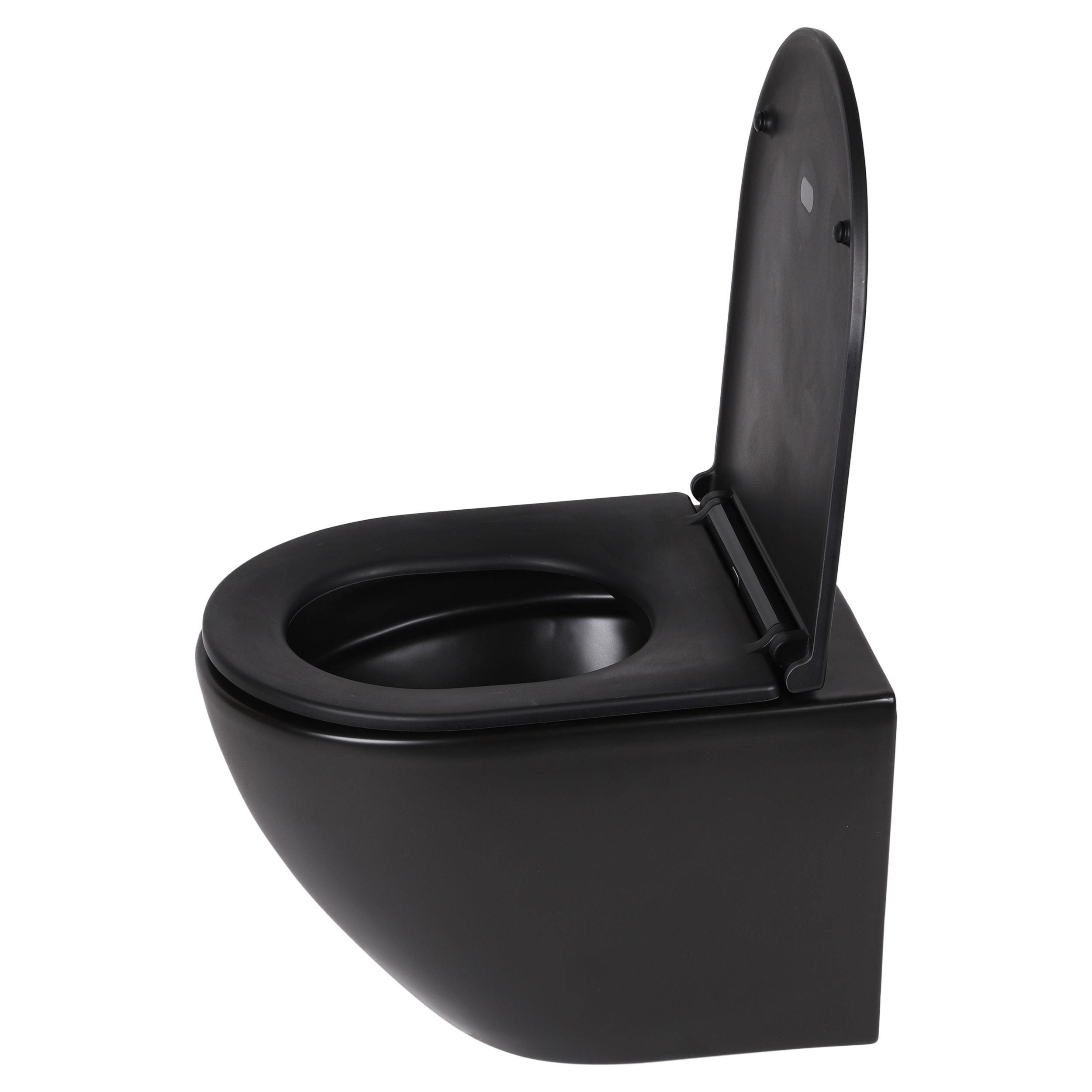 38.500.09 Differnz  wand toilet rimless - met zitting - 49 x 36 x 37 cm - zwart