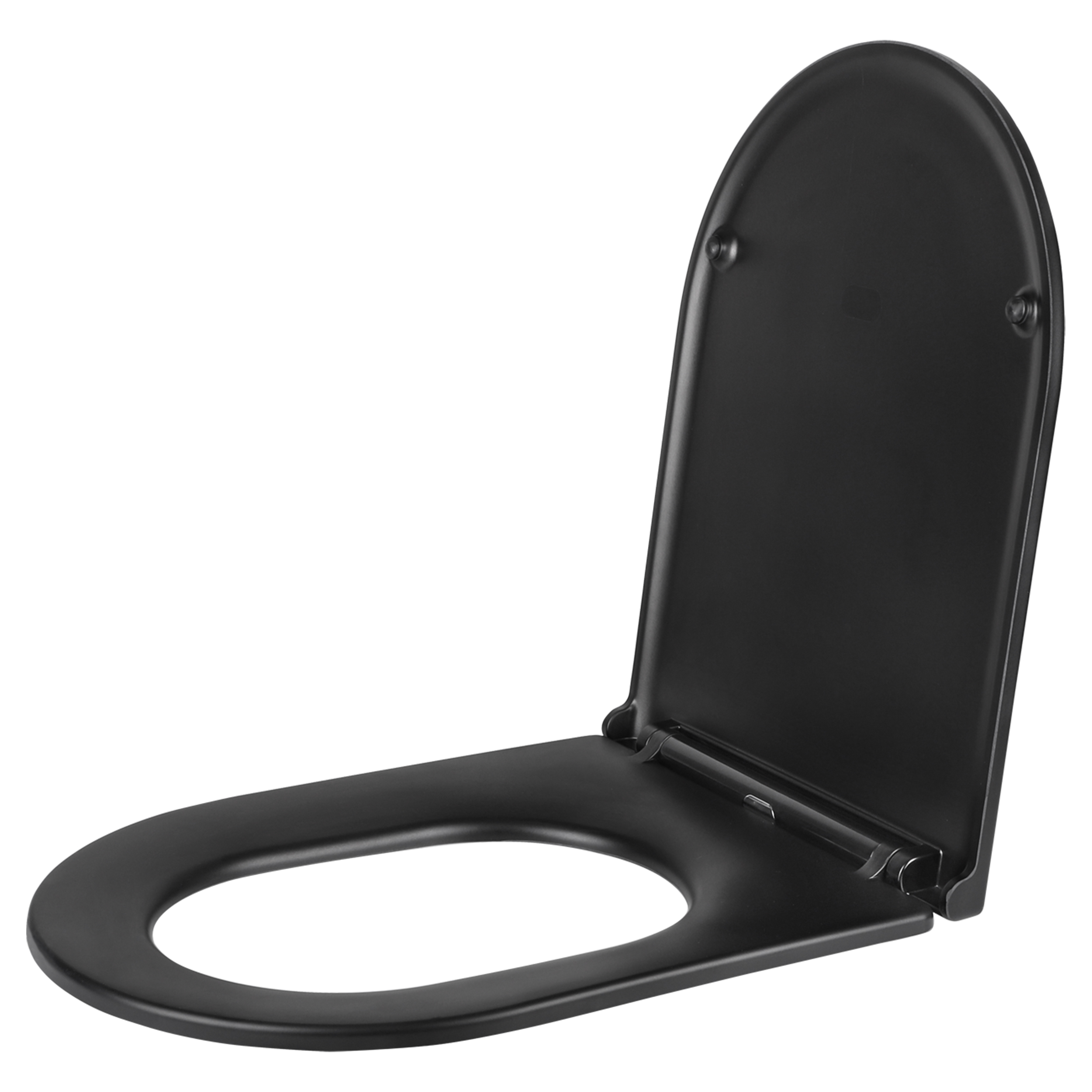 38.500.20 Differnz  toiletzitting voor mat zwart rimless wandtoilet (artikel 38.500.09) zwart 42.8 x 36.1 x 5 cm