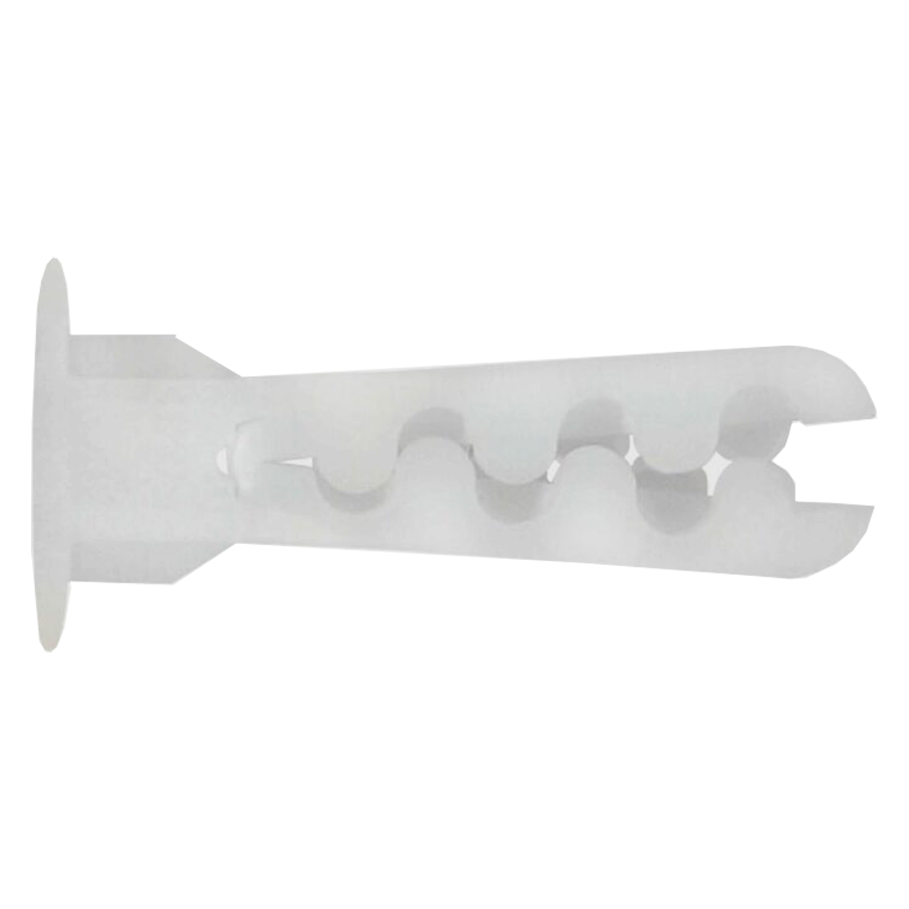 41.512.43 Toggler  alligator plug met flens - polypropyleen - 6 mm wit 6 mm