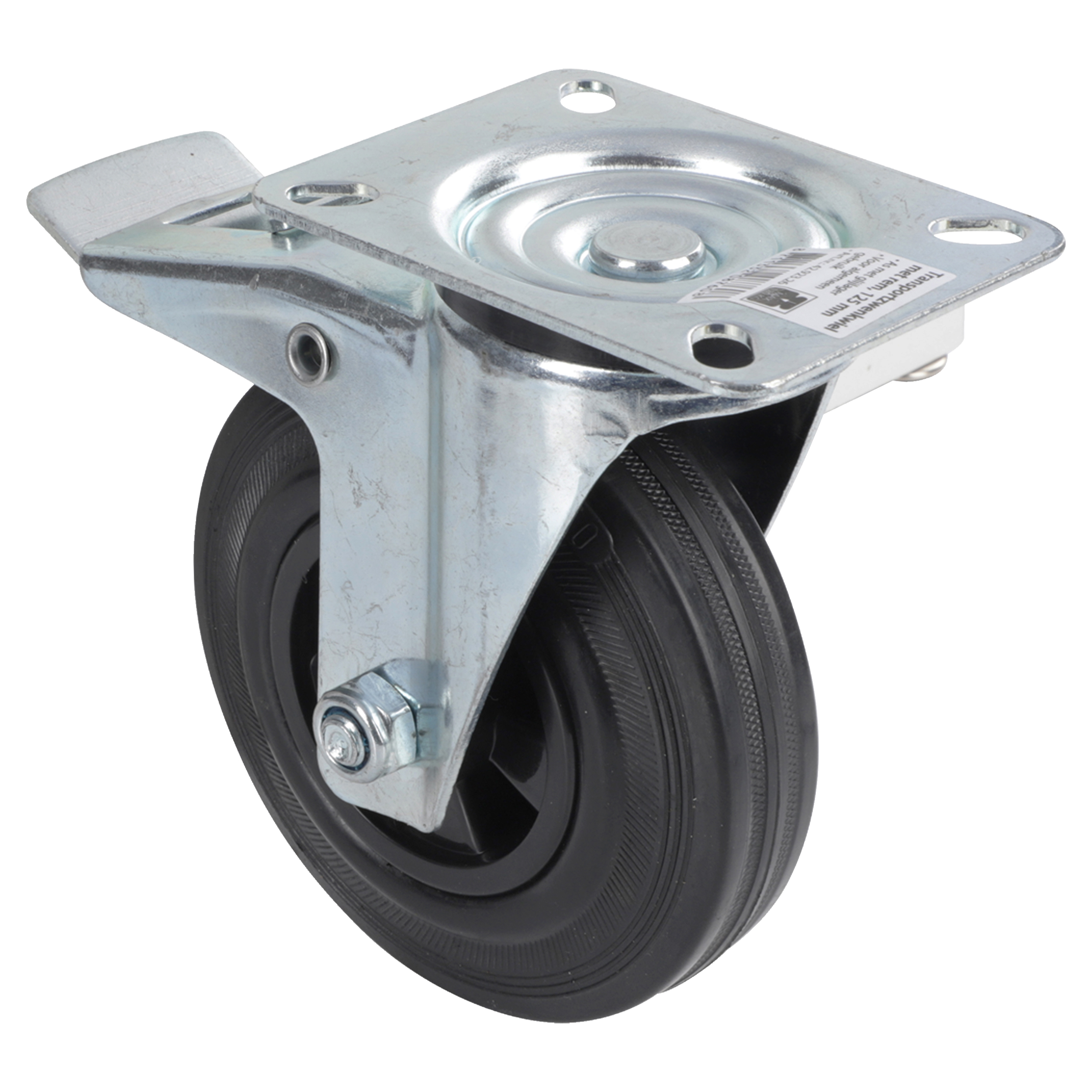 42.923.26   transportzwenkwiel met vastzetrem - rollager - 125 mm  125 mm