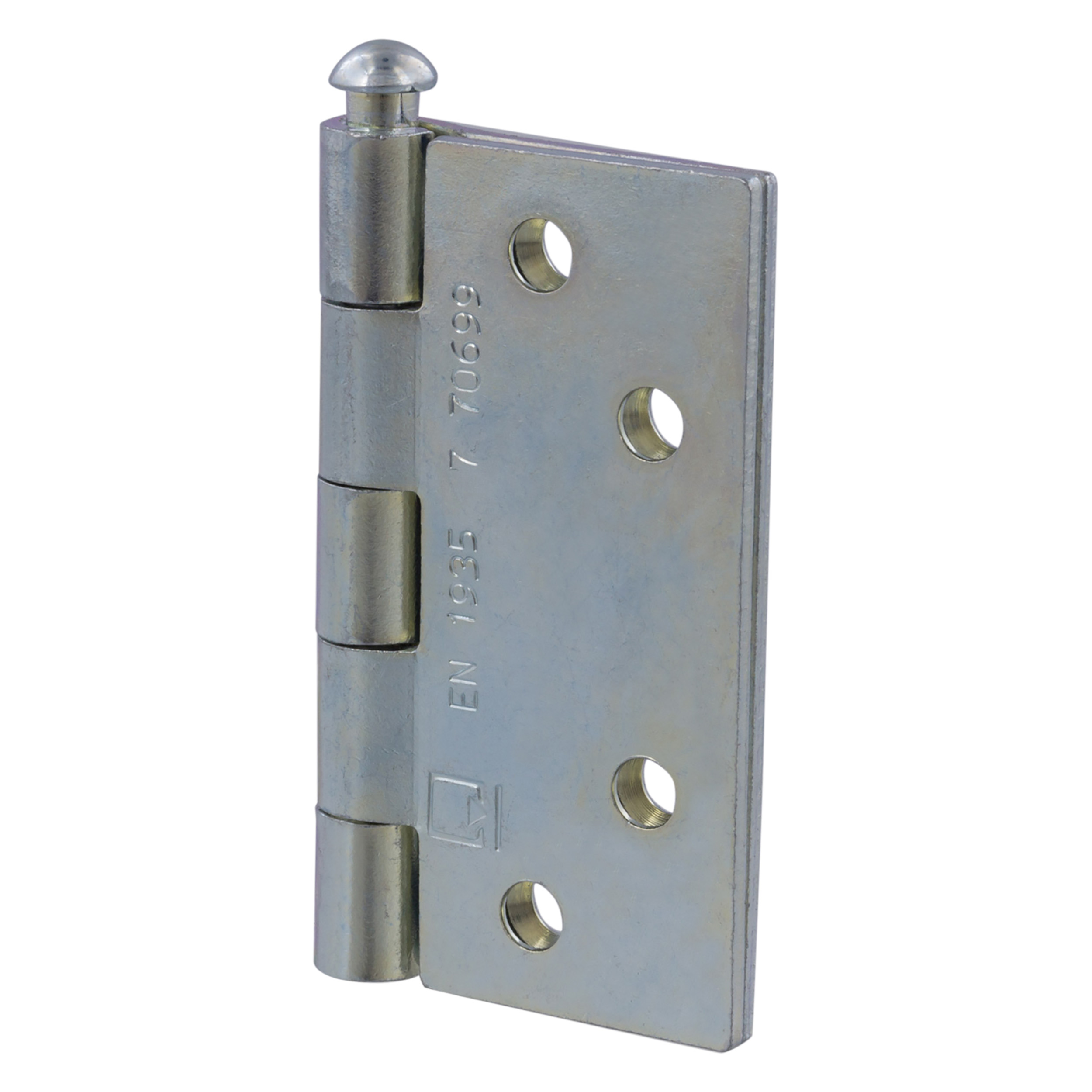 43.005.57   scharnier vierkant model - met losse pen - verzinkt  76 x 76 mm