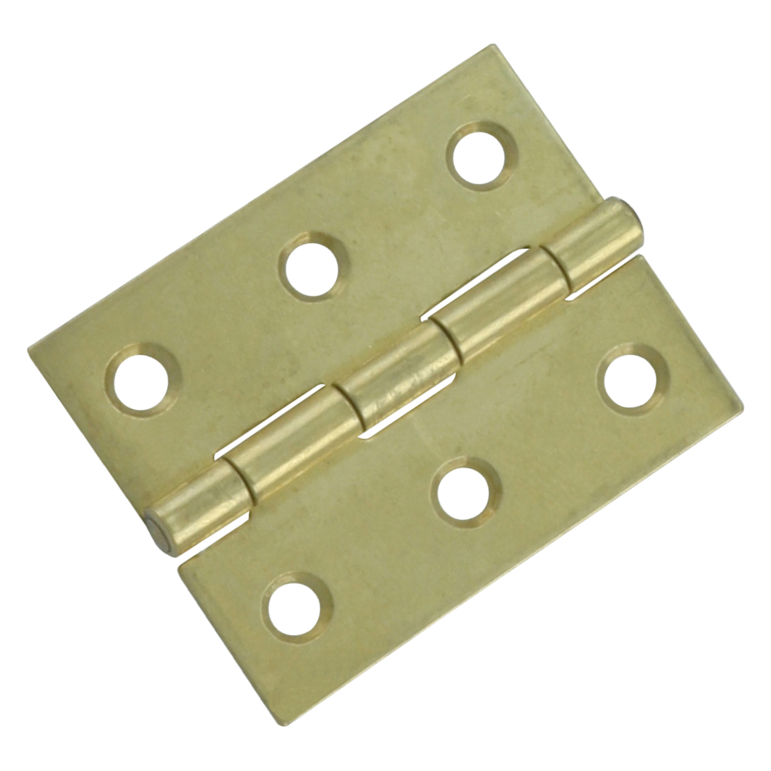 43.008.80   scharnier smal model - met vaste pen - vermessingd  25 x 22 mm