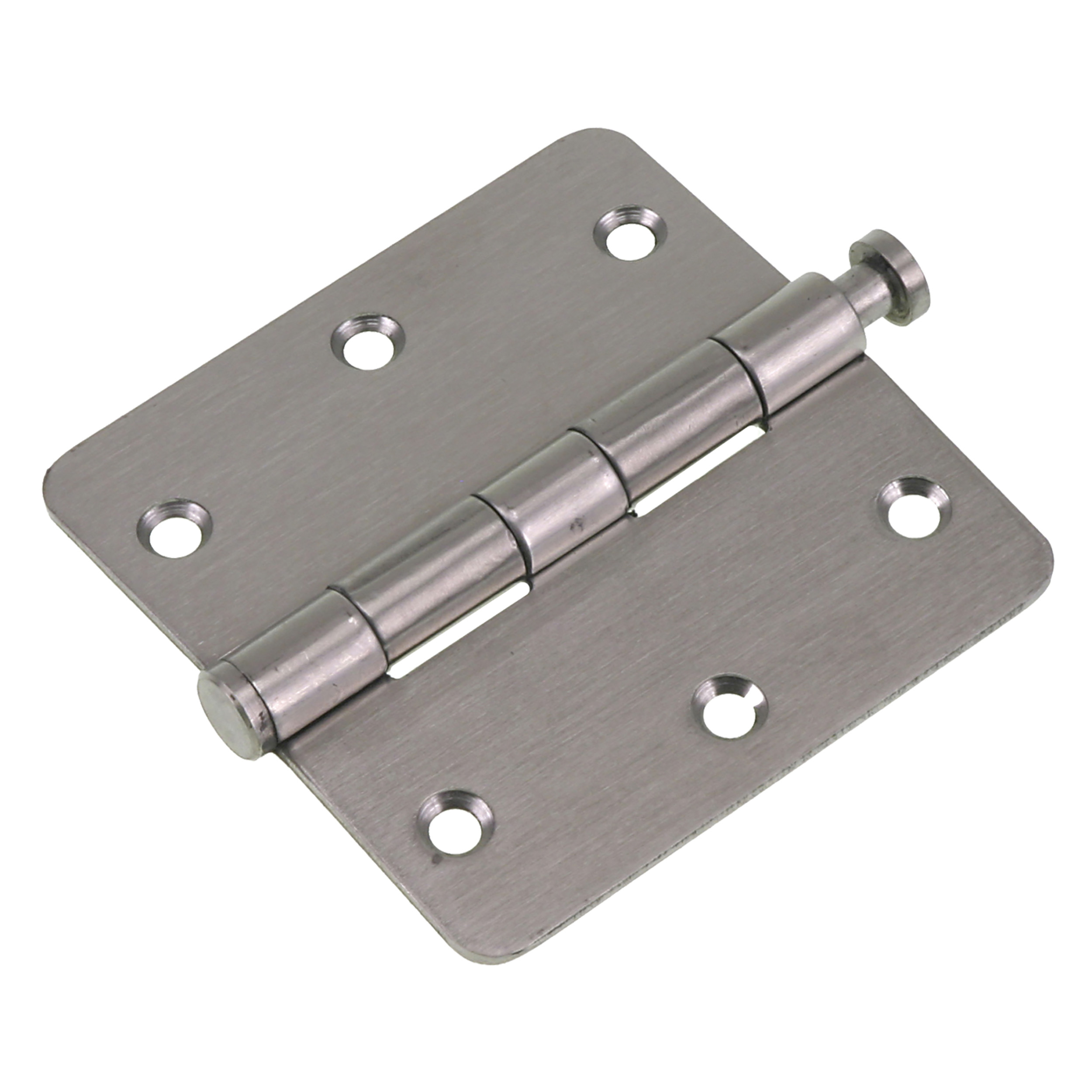 43.012.03   scharnier vierkant model - met losse pen - ronde hoeken - RVS  90 x 90 mm