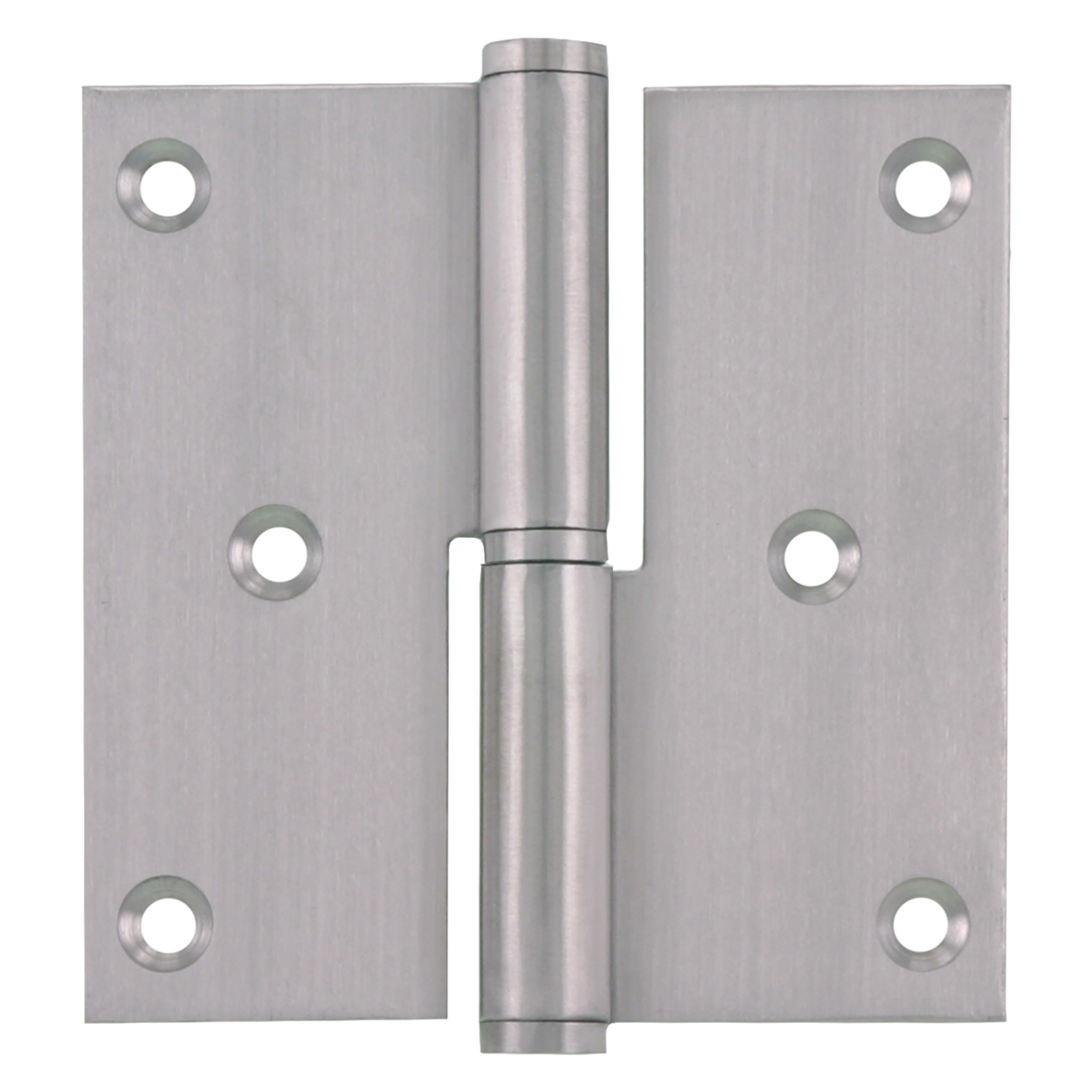 43.012.09 Starx  kogelpaumelle din rechts - met messing pen - RVS  89 x 89 mm