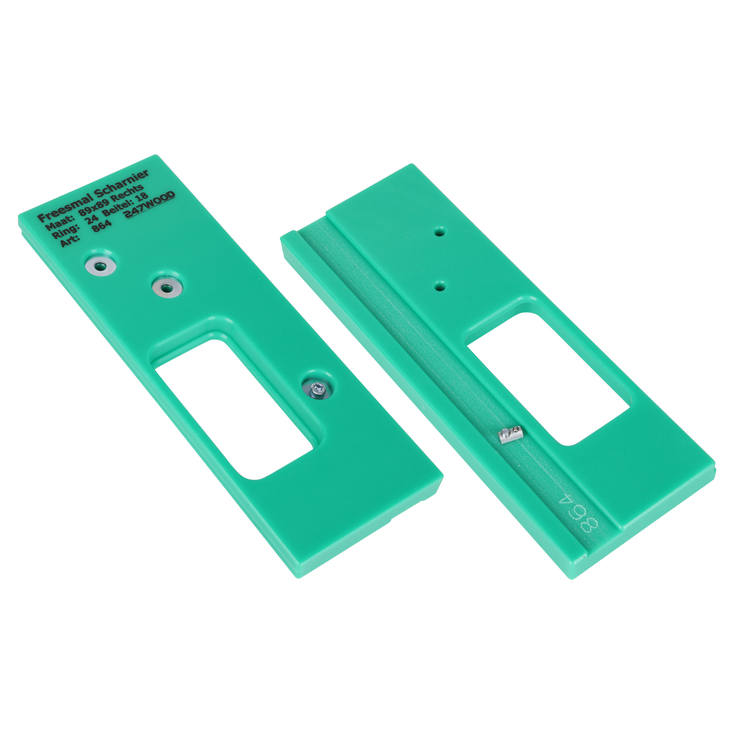 43.204.37   freesmal scharnier - 89 x 89 mm - rechts groen 