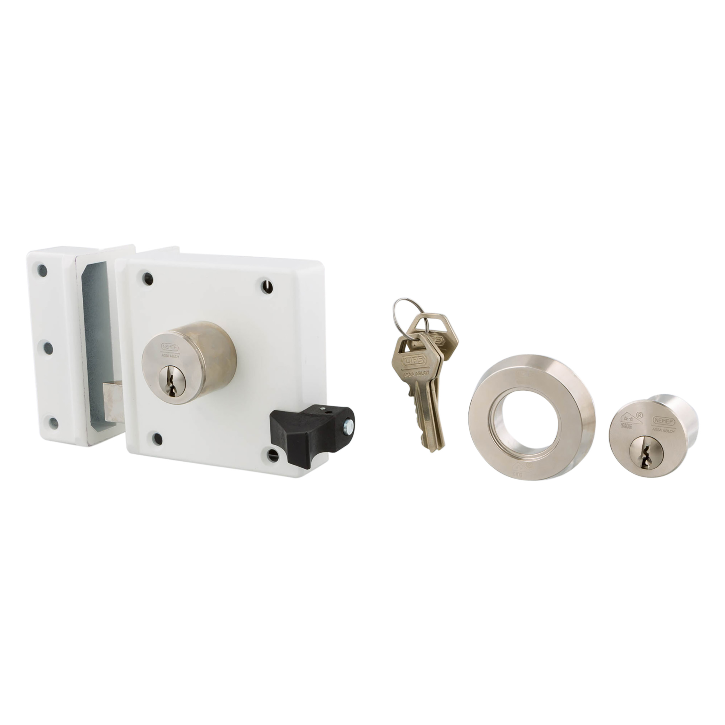 43.300.83 Nemef  oplegslot type 4154 - links - SKG** wit 50 mm