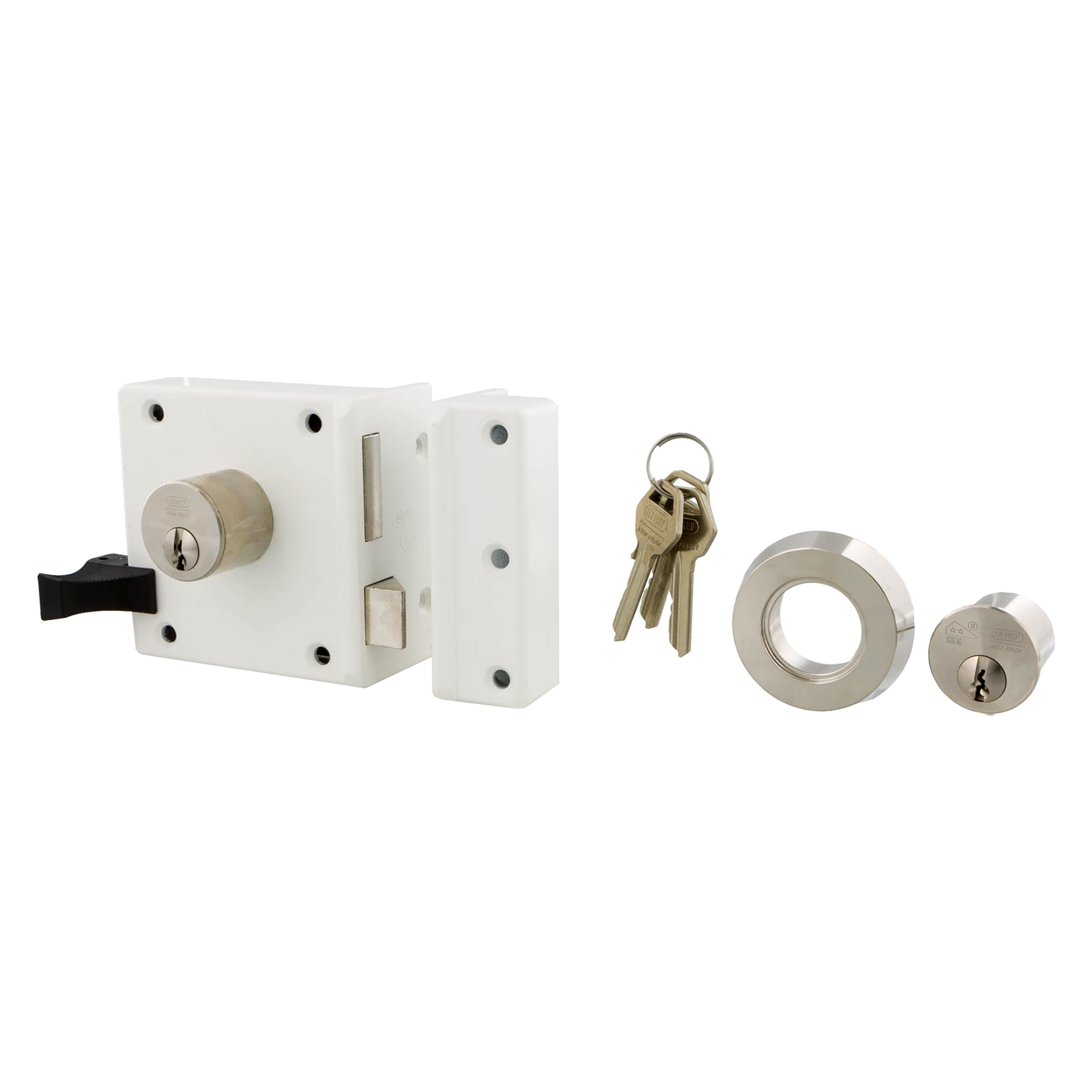 43.300.84 Nemef  oplegslot type 4154 - rechts - SKG** wit 50 mm