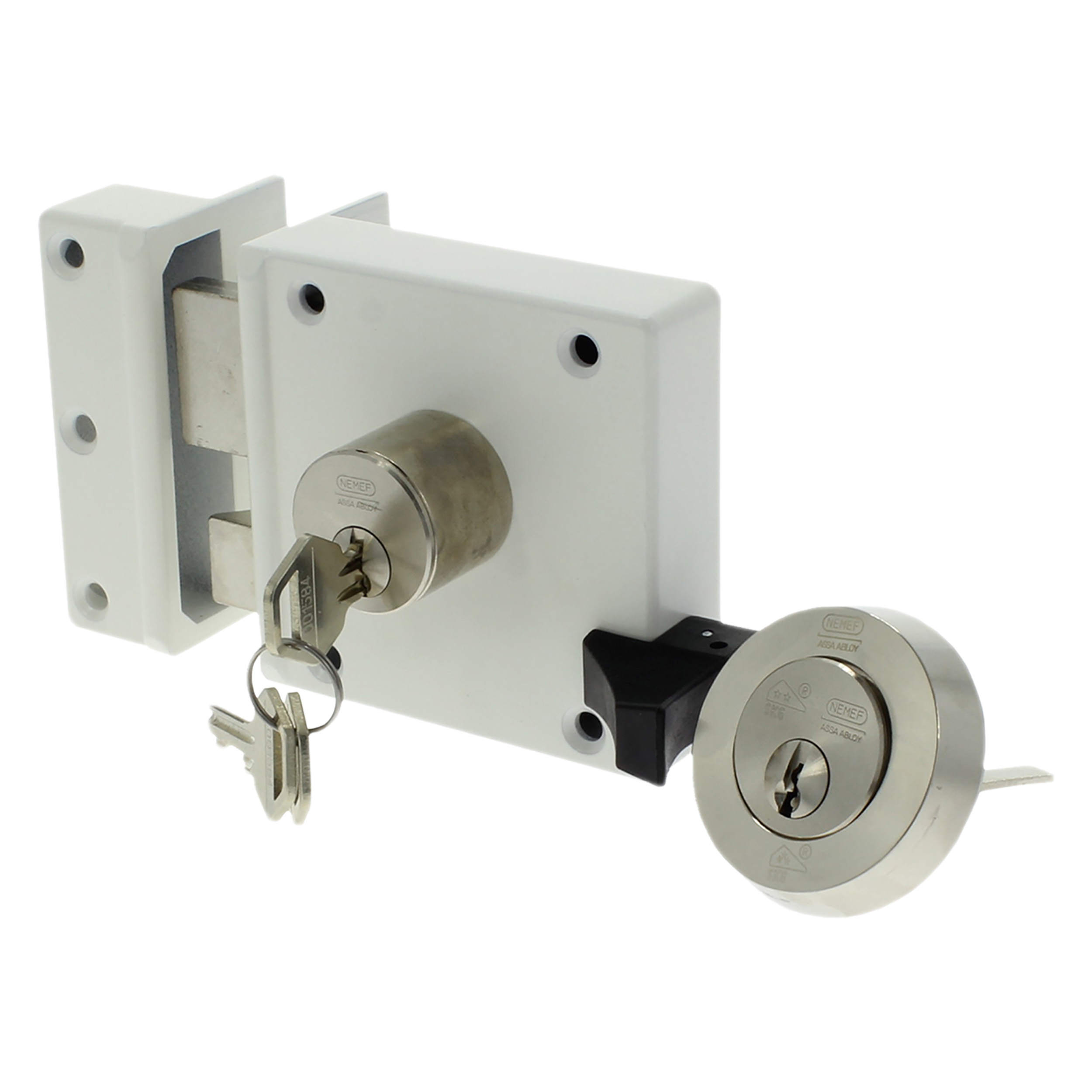 43.300.85 Nemef  oplegslot type 4154 - links - SKG** wit 50 mm
