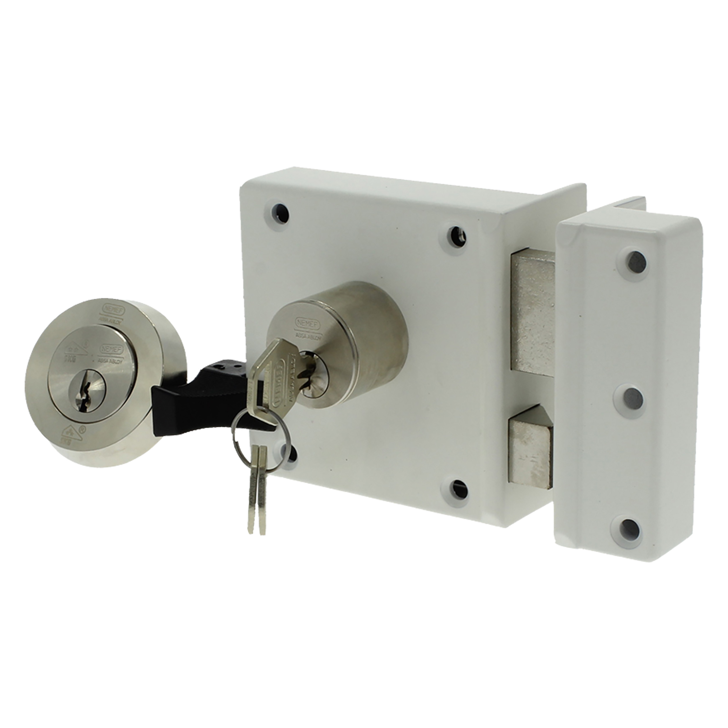 43.300.86 Nemef  oplegslot type 4154 - rechts - SKG** wit 50 mm