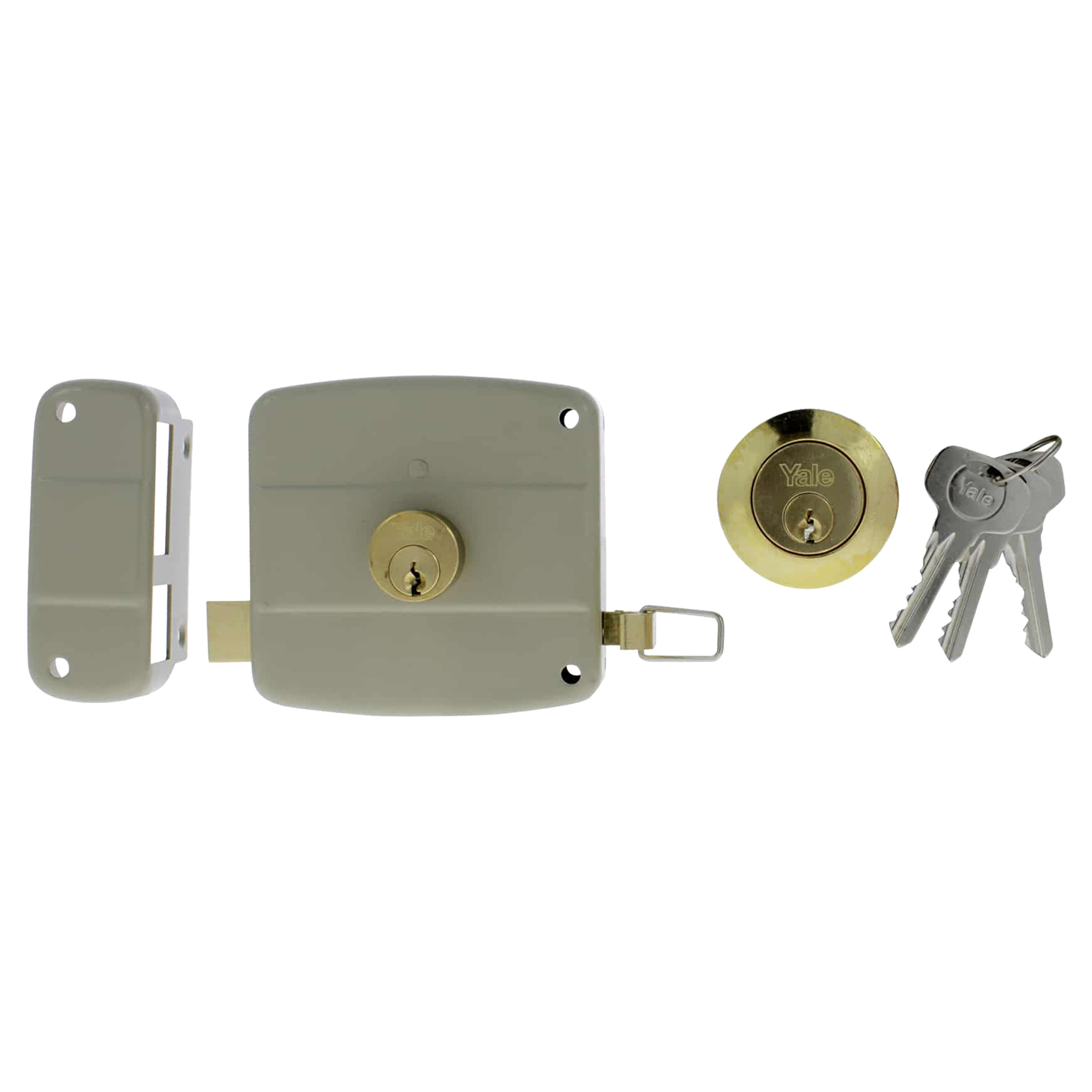 43.300.87 Yale  oplegslot type 415001 - rechts grijs 50 mm