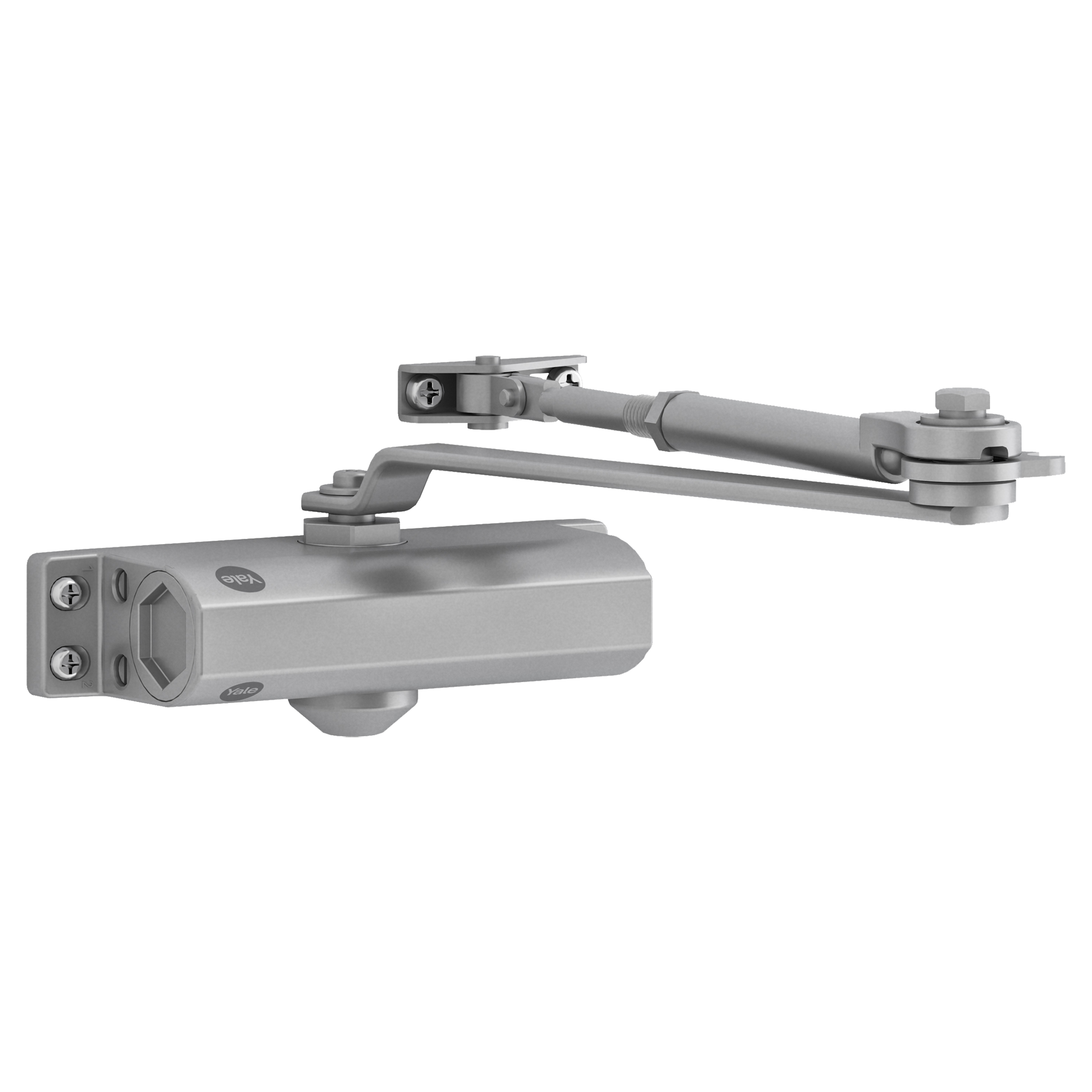 43.304.18 Yale  deurdranger 68 kg - hold open - SR300 zilver 1100 mm