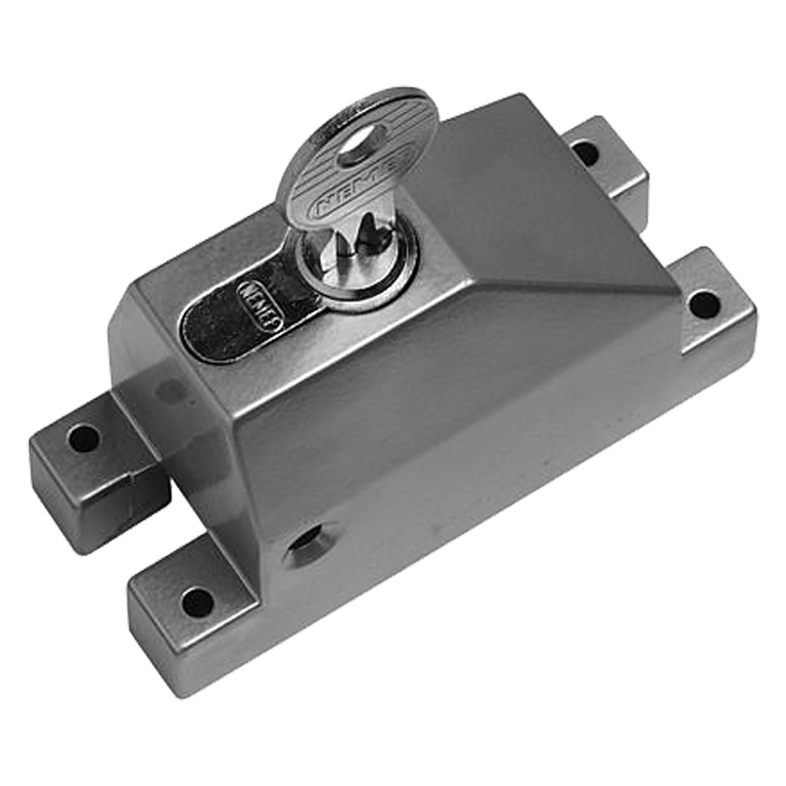 43.311.96 Nemef  espagnoletbeveiliger type 2809 - met cilinder - voor staaf 9 mm grijs 