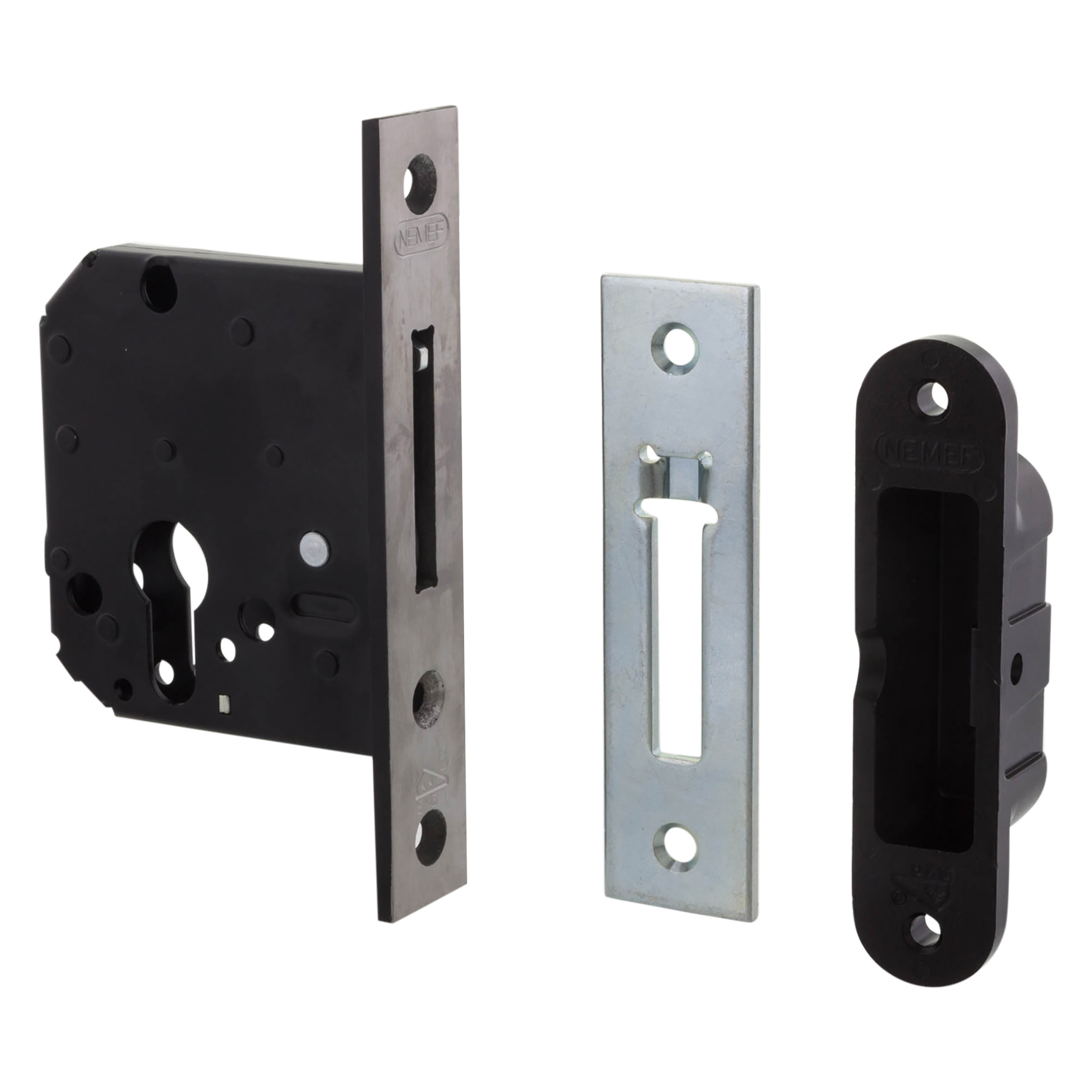 43.316.80 Nemef  bijzetslot rechthoekig - rechts en links - type 4208 - SKG**  140 x 25 mm