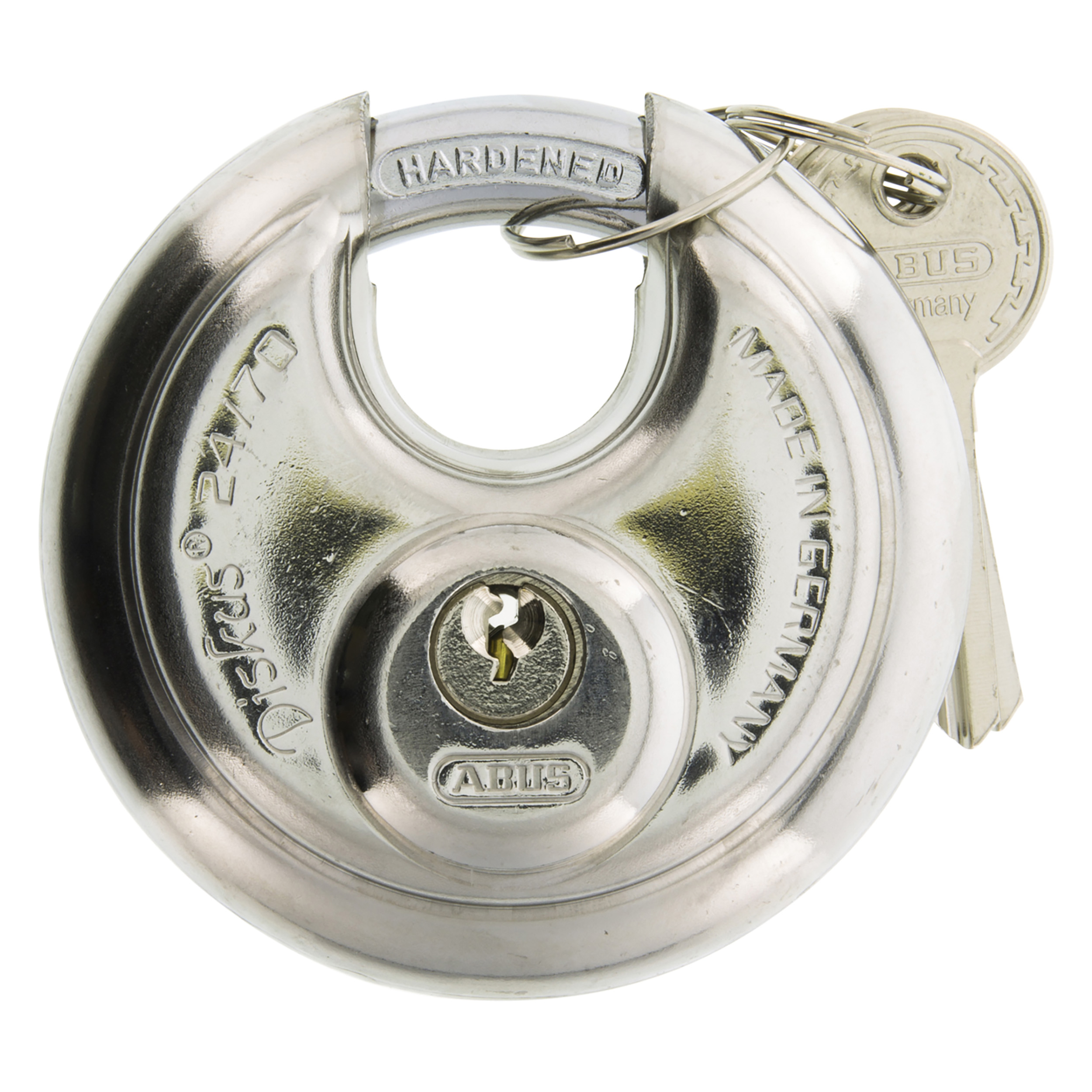 43.901.85 Abus  hangslot discus 24stc verzinkt Ø70 mm