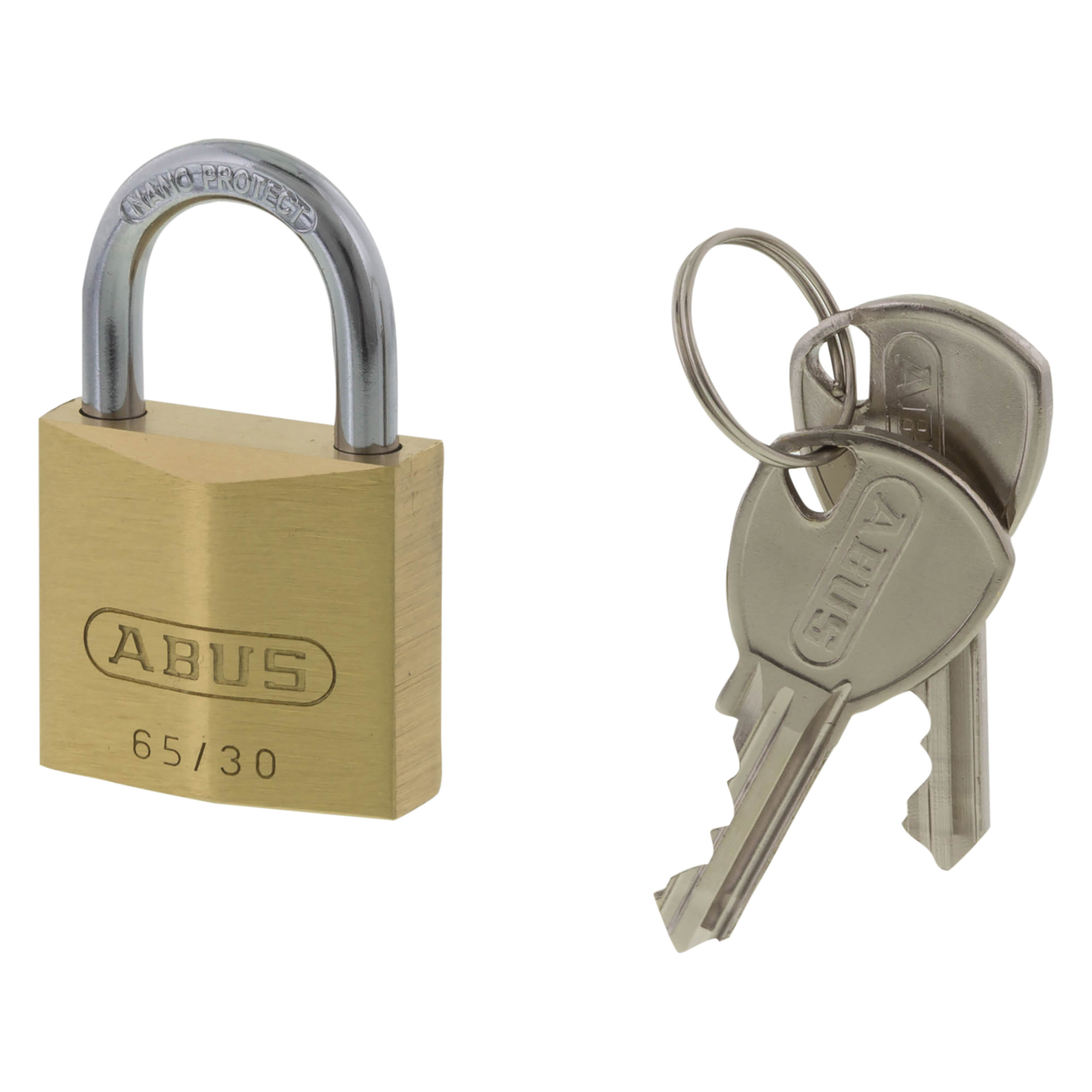 43.905.05 Abus  hangslot type 65c messing SKB 30 mm - BH 19 mm