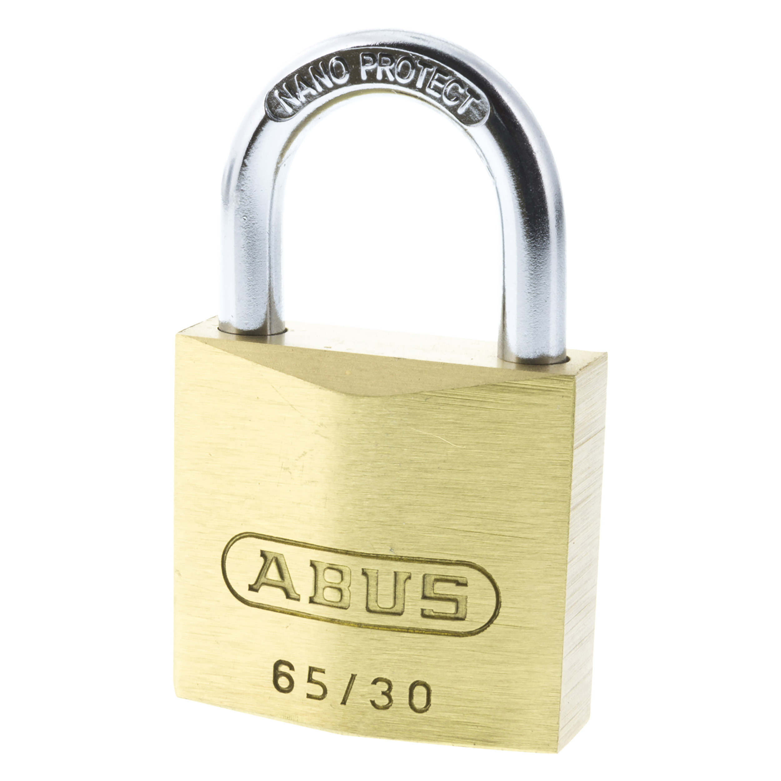 43.905.06 Abus  hangslot type 65c - gelijksluitend messing SKB 30 mm - BH 19 mm