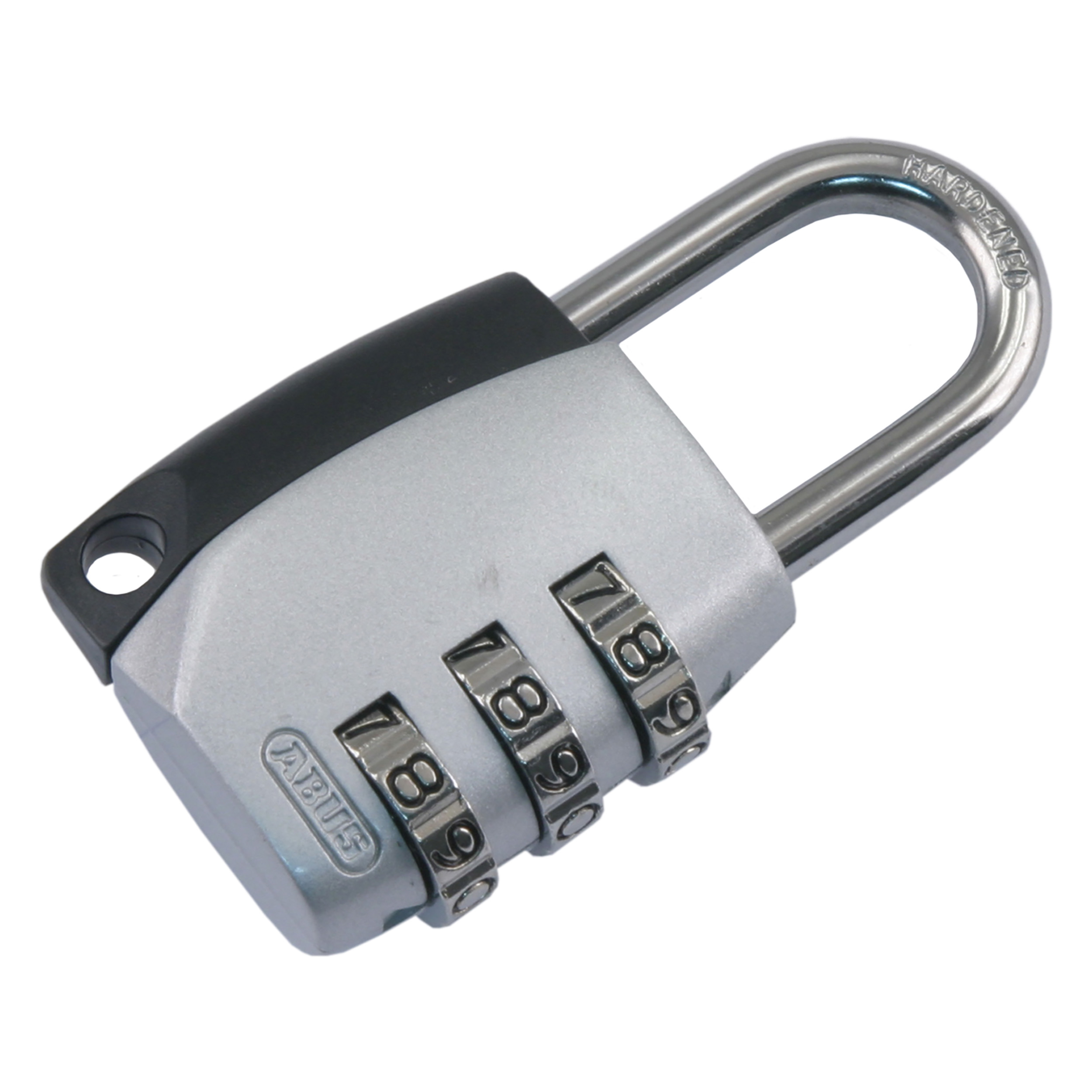 43.905.31 Abus  cijferhangslot type 158/50 - 4-cijferig zwart/grijs 50 mm