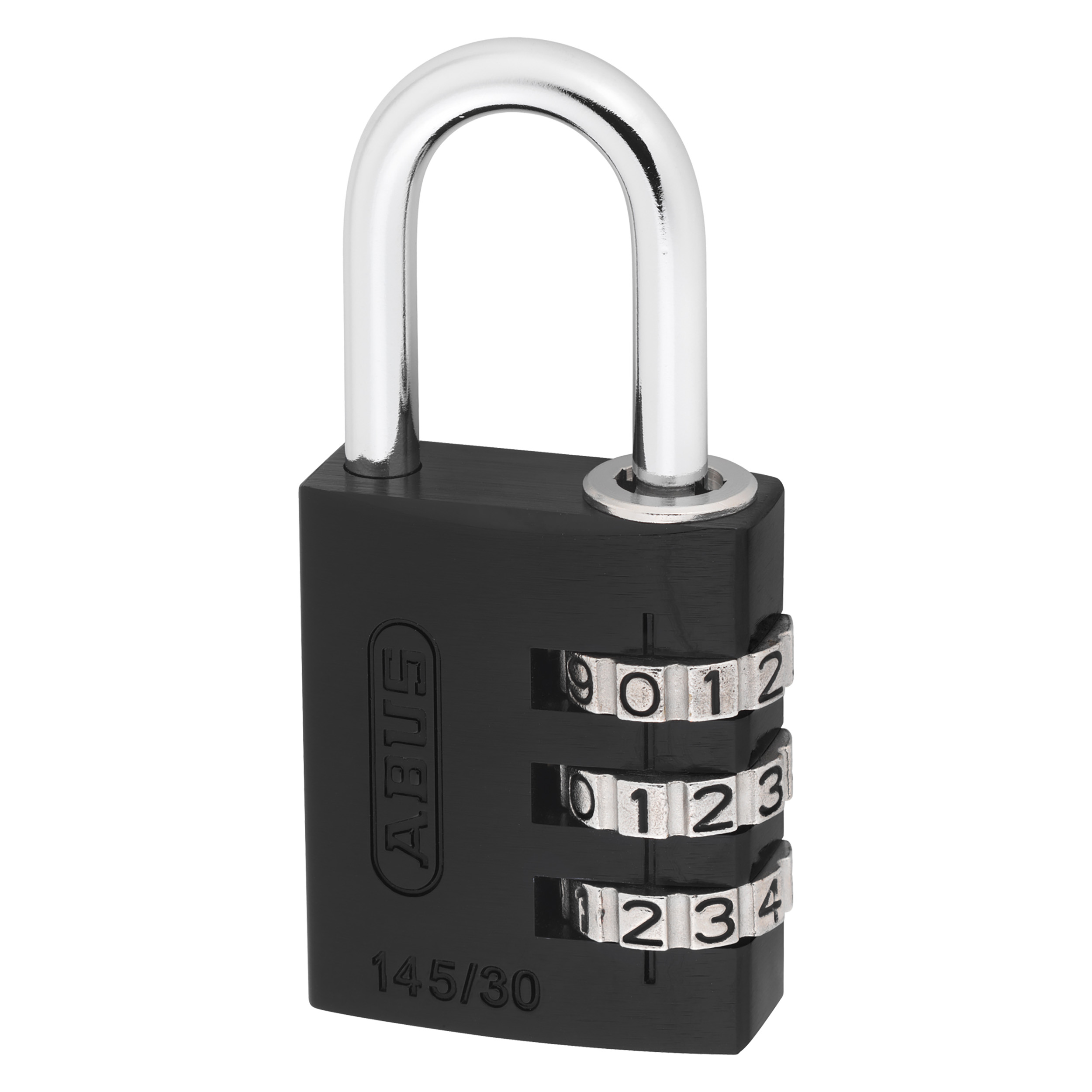 43.905.54 Abus  cijferhangslot type 145/30 - 3-cijferig - metaal  30 mm