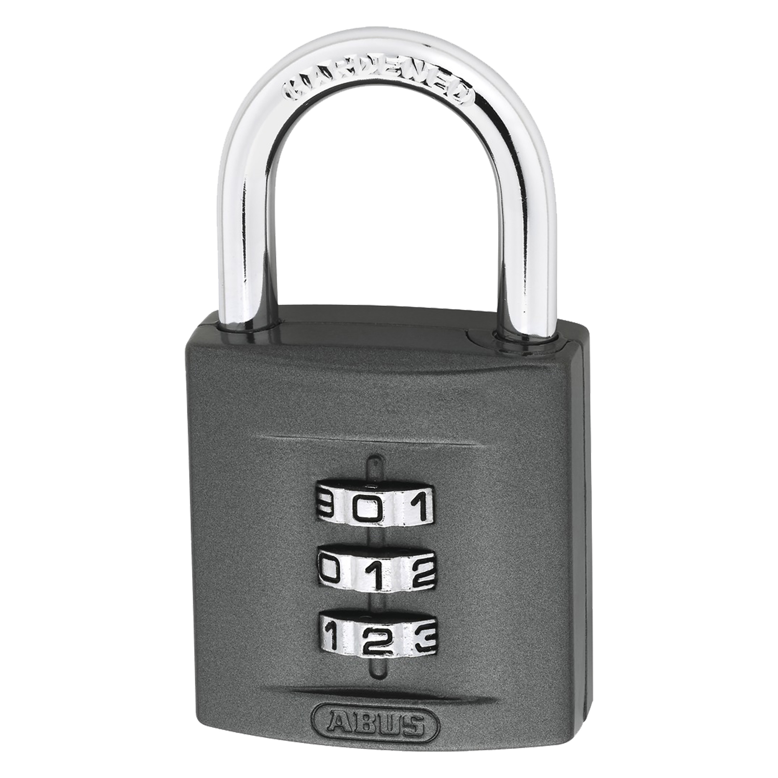 43.905.55 Abus  cijferhangslot type 158/40 - 3-cijferig zwart/grijs 40 mm