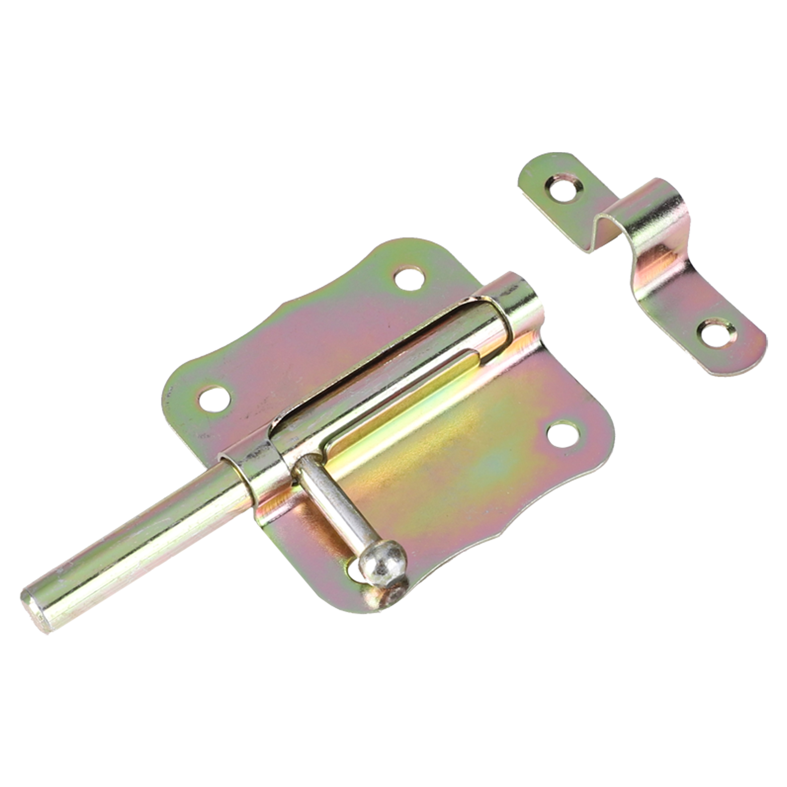 43.906.76 Starx  deurgrendel met ronde schoot en sluitlus - gebichromatiseerd  60 mm