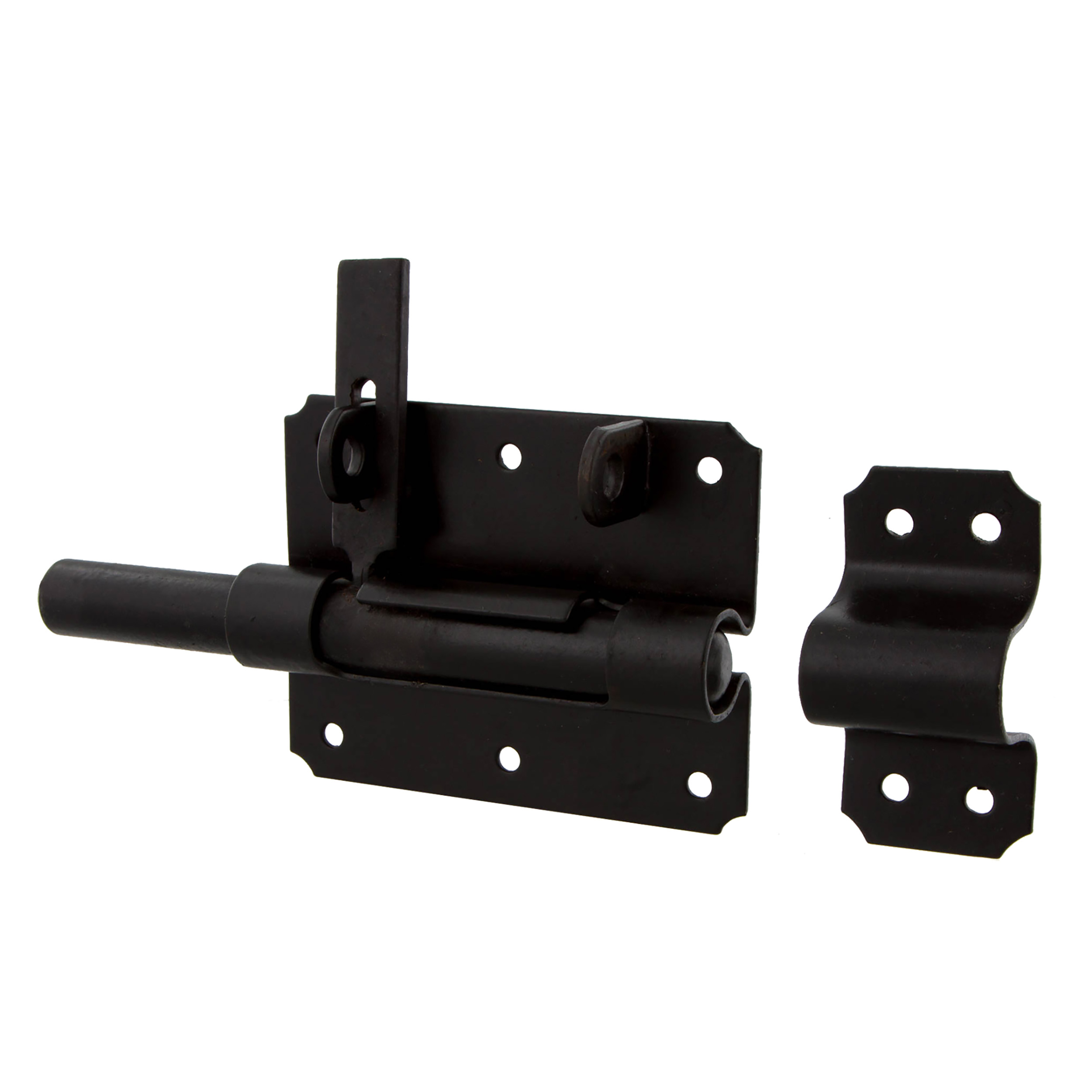 43.906.91 Starx  hangslotgrendel met sluitplaat zwart 100 x 80 mm