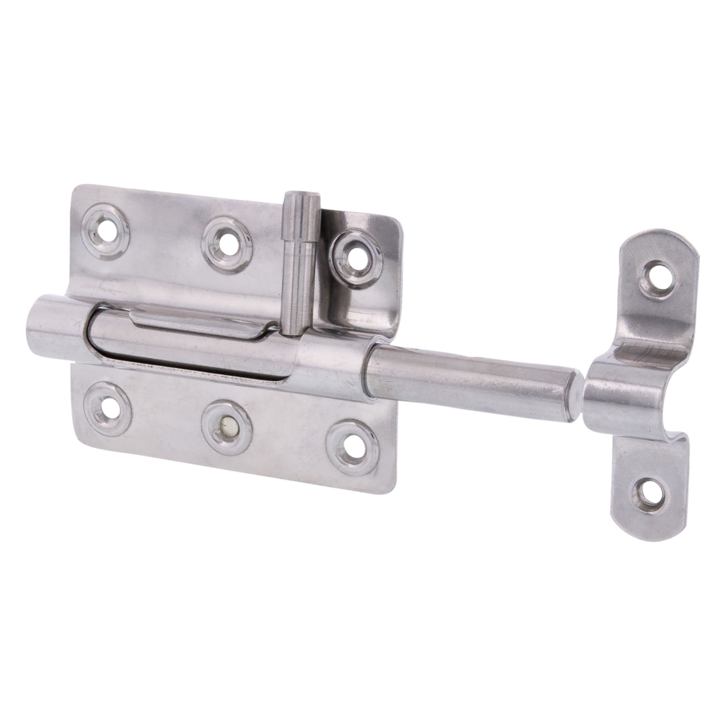 43.906.95 Starx  deurgrendel met ronde schoot en sluitlus RVS 80 mm