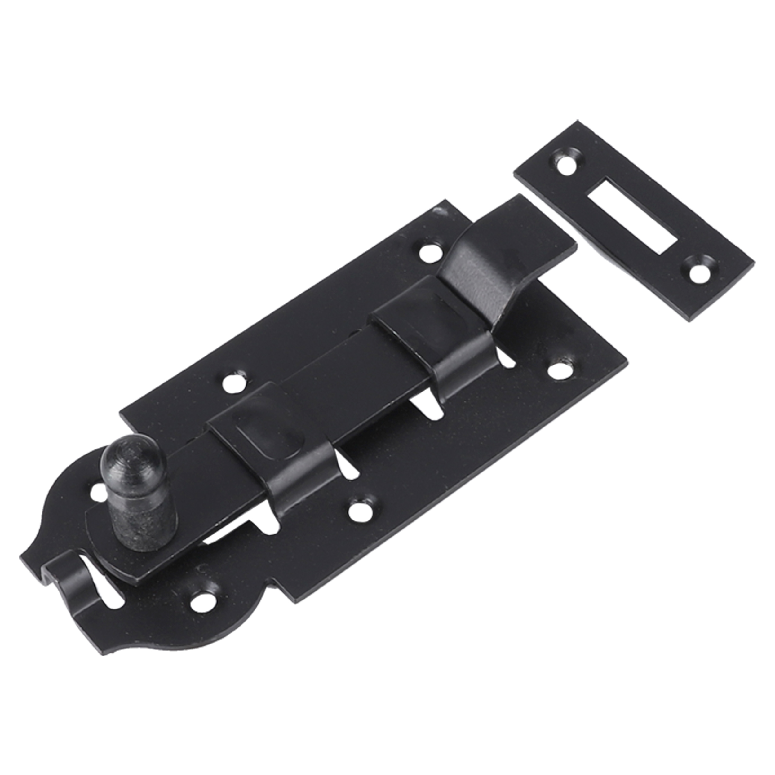 43.907.00 Starx  rolschuif met bocht en sluitplaat zwart 120 mm