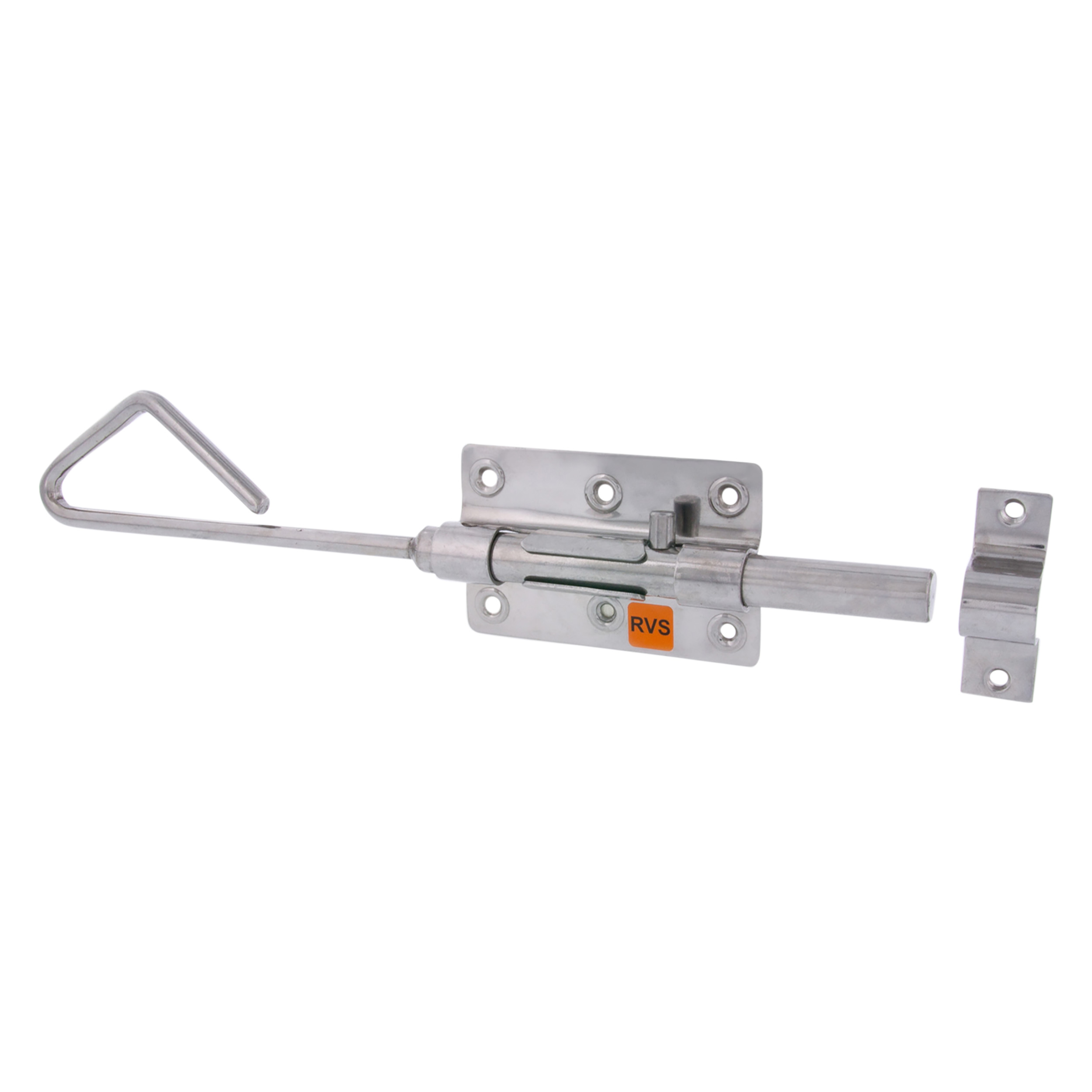 43.908.14 Starx  staartgrendel met handgreep en sluitplaat - zwaar - RVS  320 mm