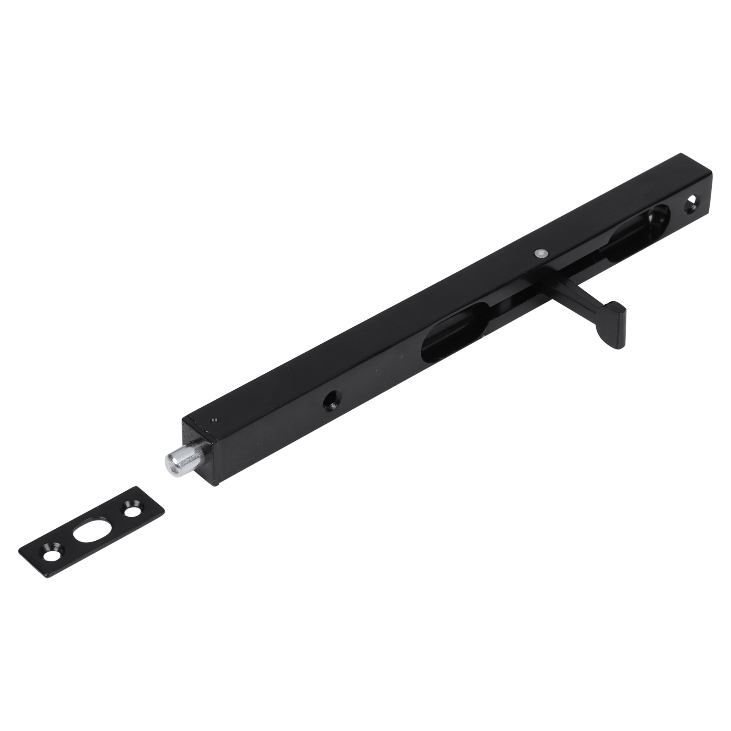 43.910.29   kantschuif met ronde schoot - hevel en sluitplaat - koker zwart 200 mm